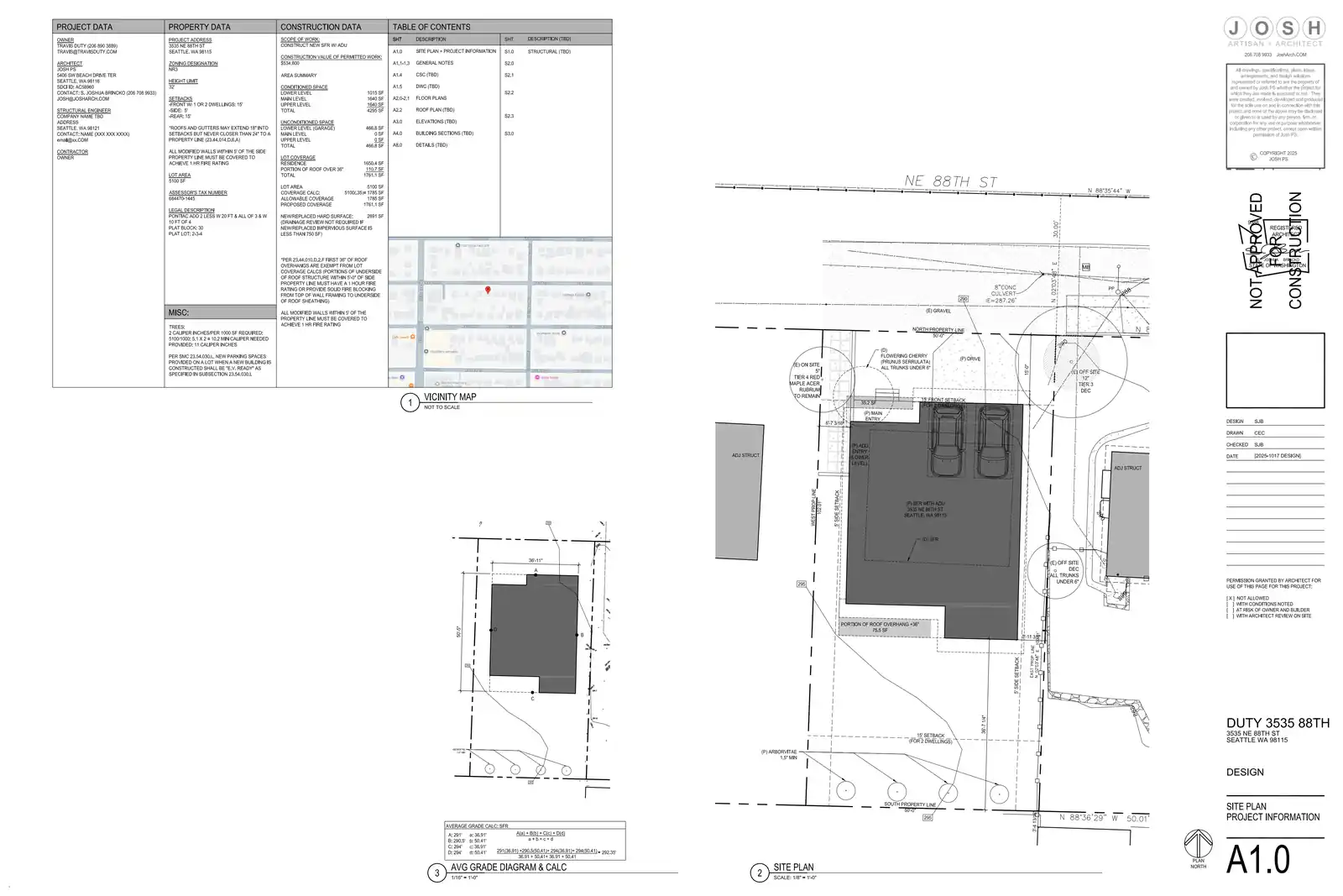 Site plan for 3535 NE 88th St