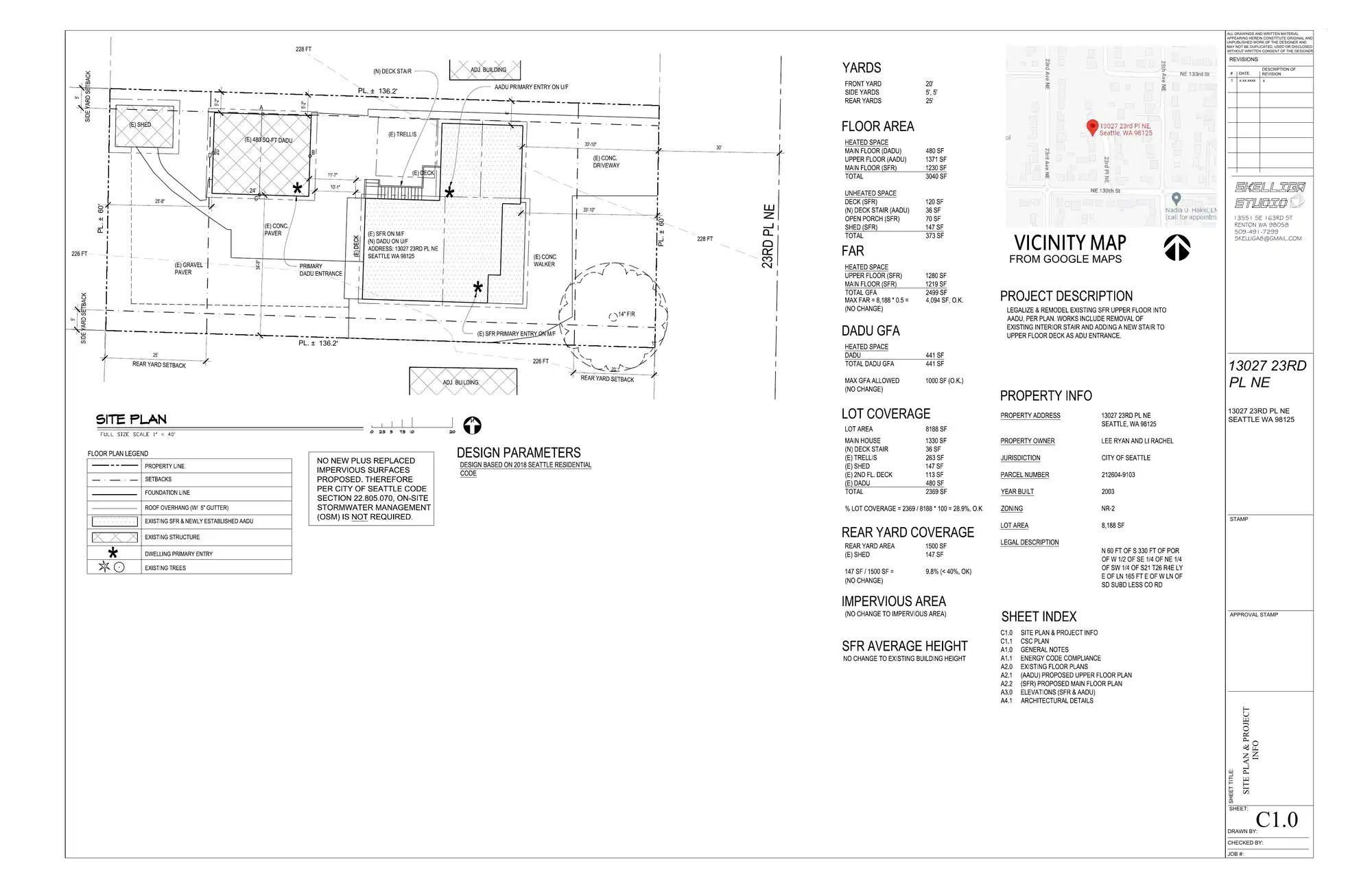 Site plan for 13027 23rd Pl NE