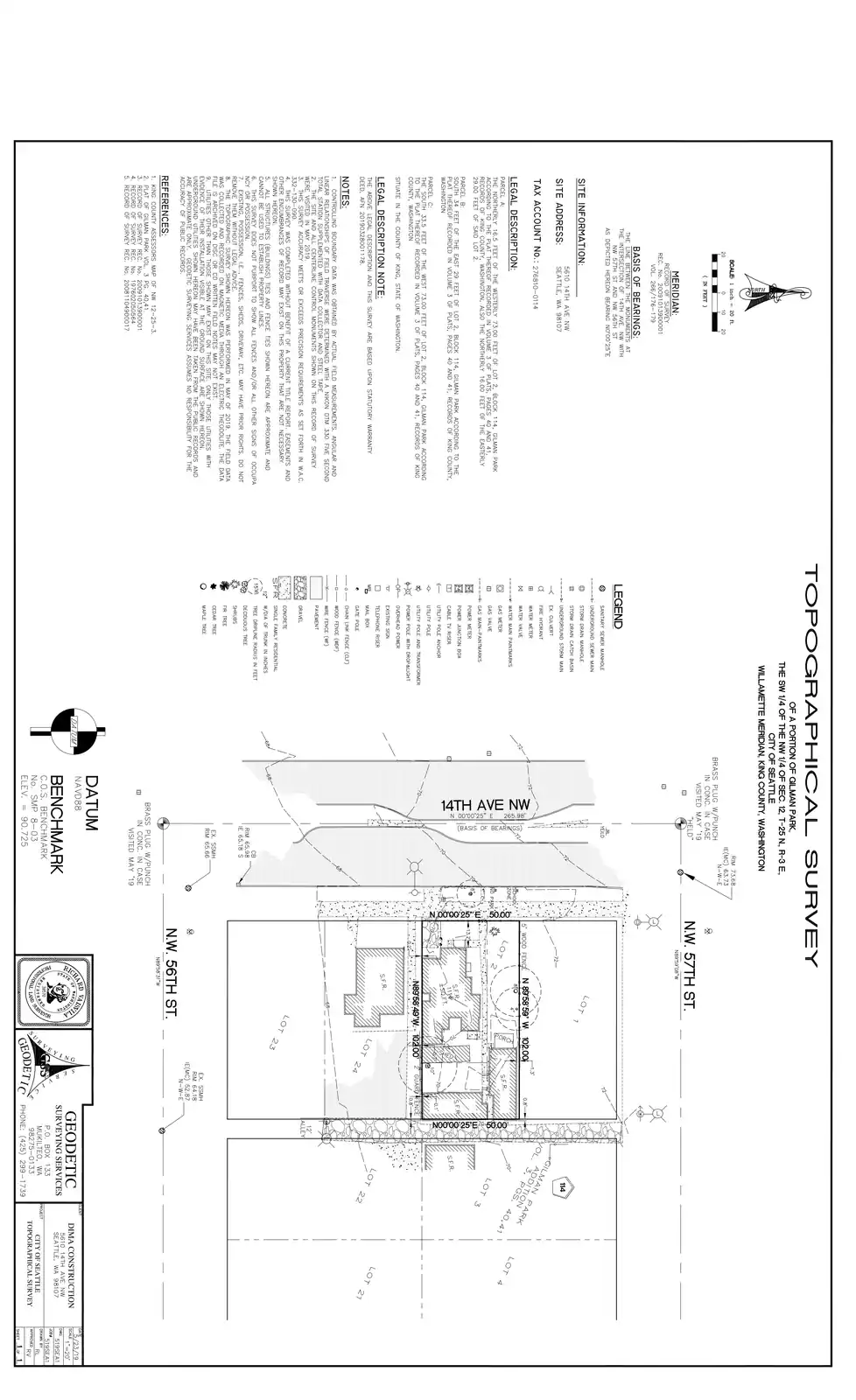 Site plan for 5610 14th Ave NW