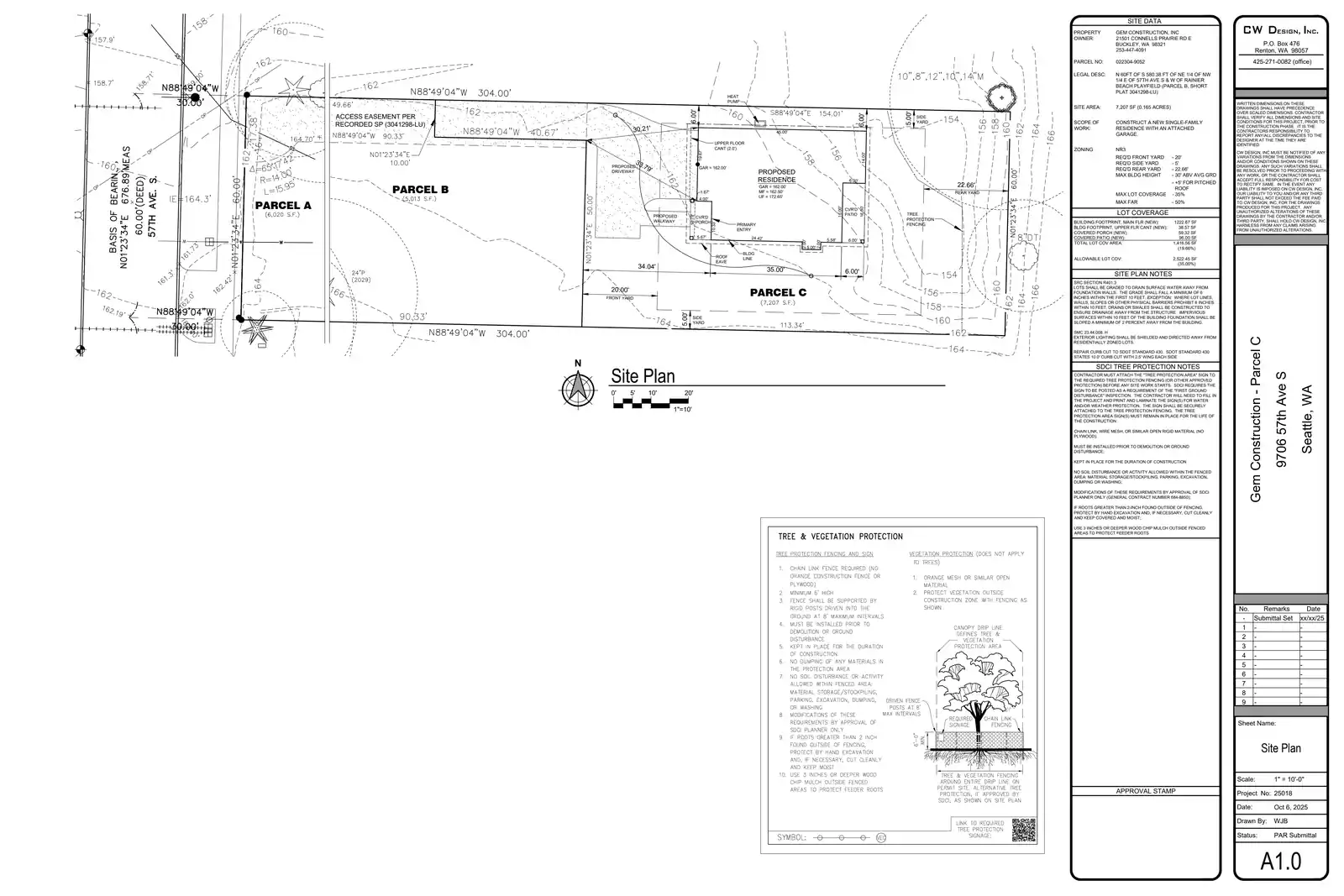 Site plan for 9706 57th Ave S