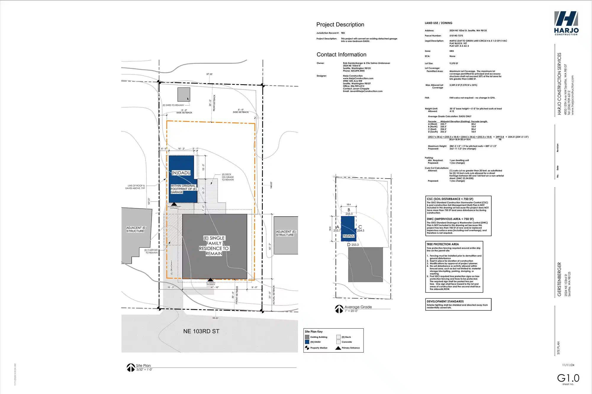 Site plan for 2022 NE 103rd St