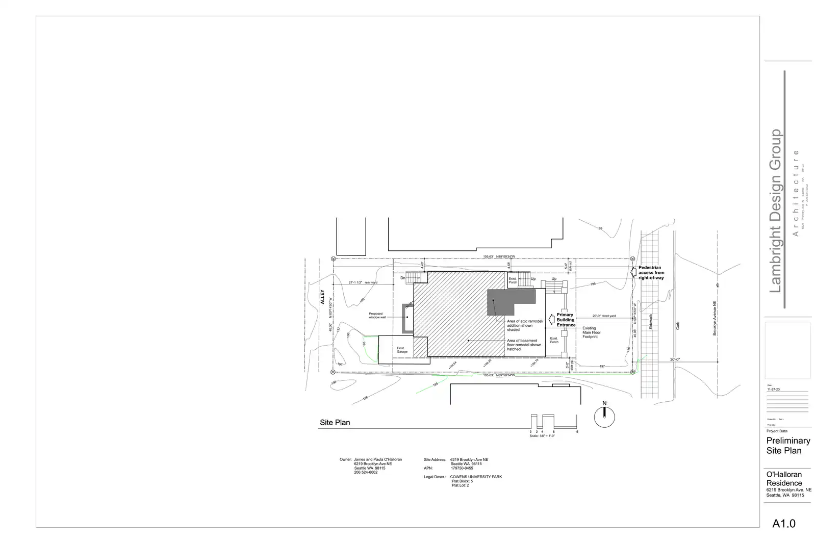 Site plan for 6219 Brooklyn Ave NE