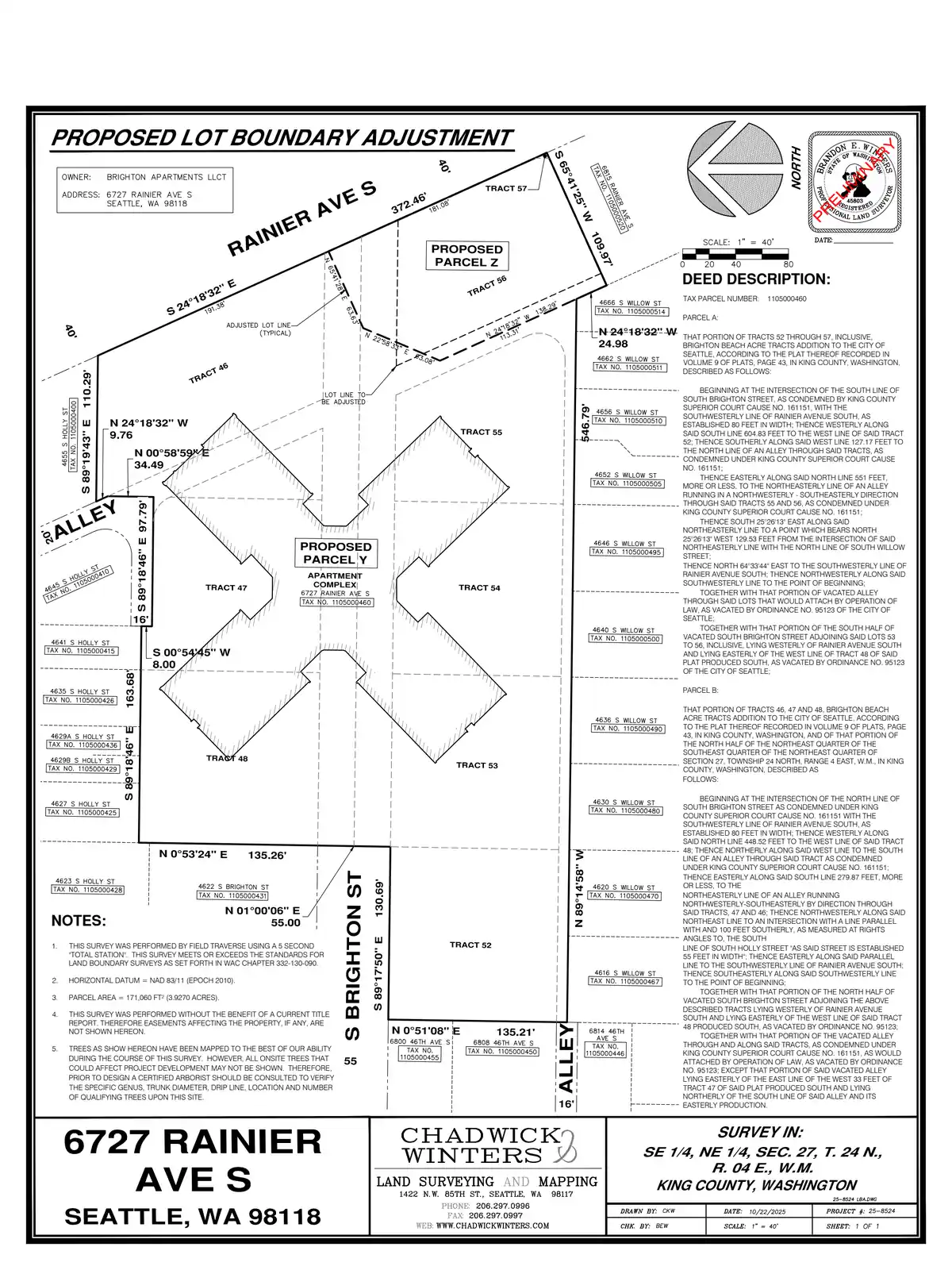 Site plan for 6727 Rainier Ave S
