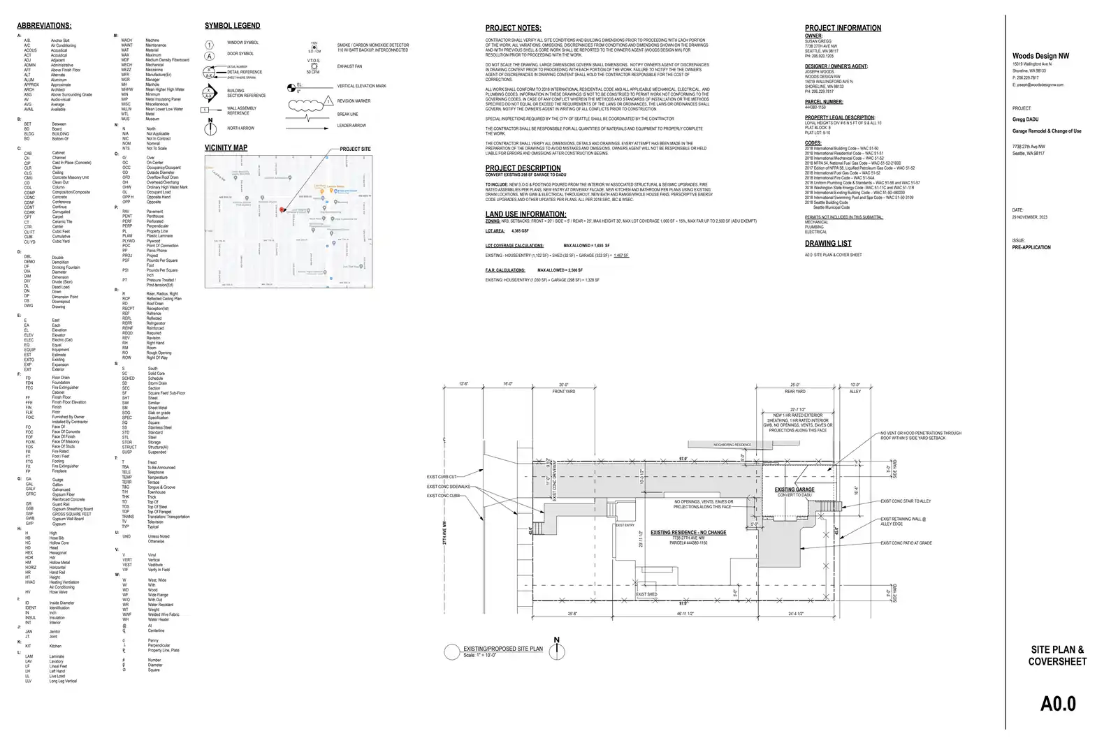Site plan for 7740 27th Ave NW