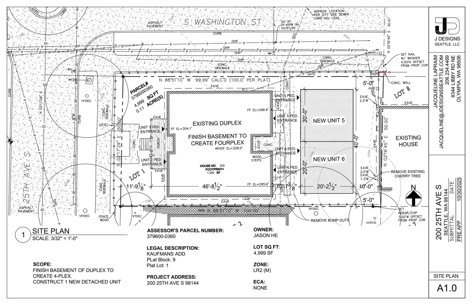 Site plan for 200 25th Ave S