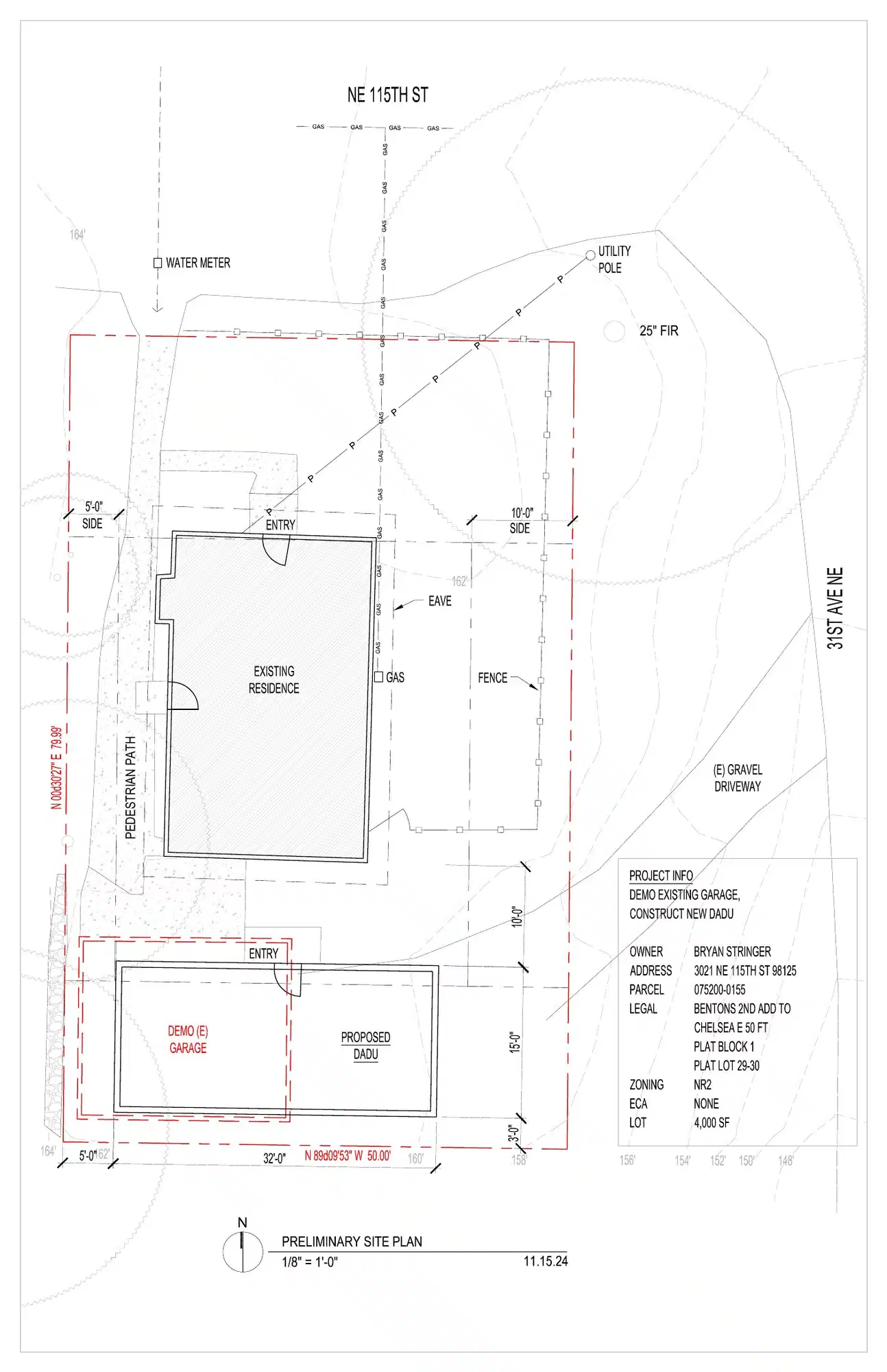 Site plan for 3019 NE 115th St