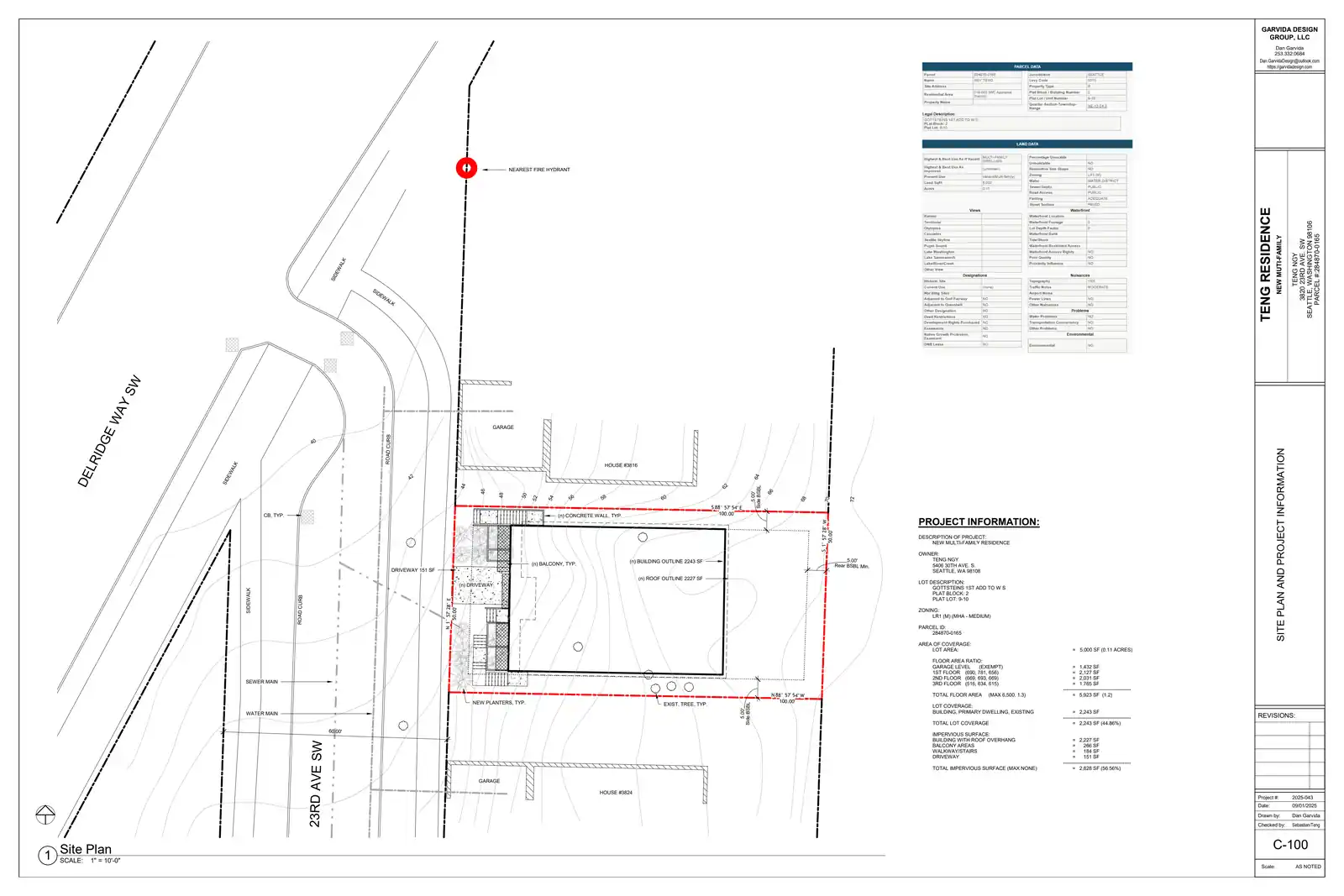 Site plan for 3820 23rd Ave SW