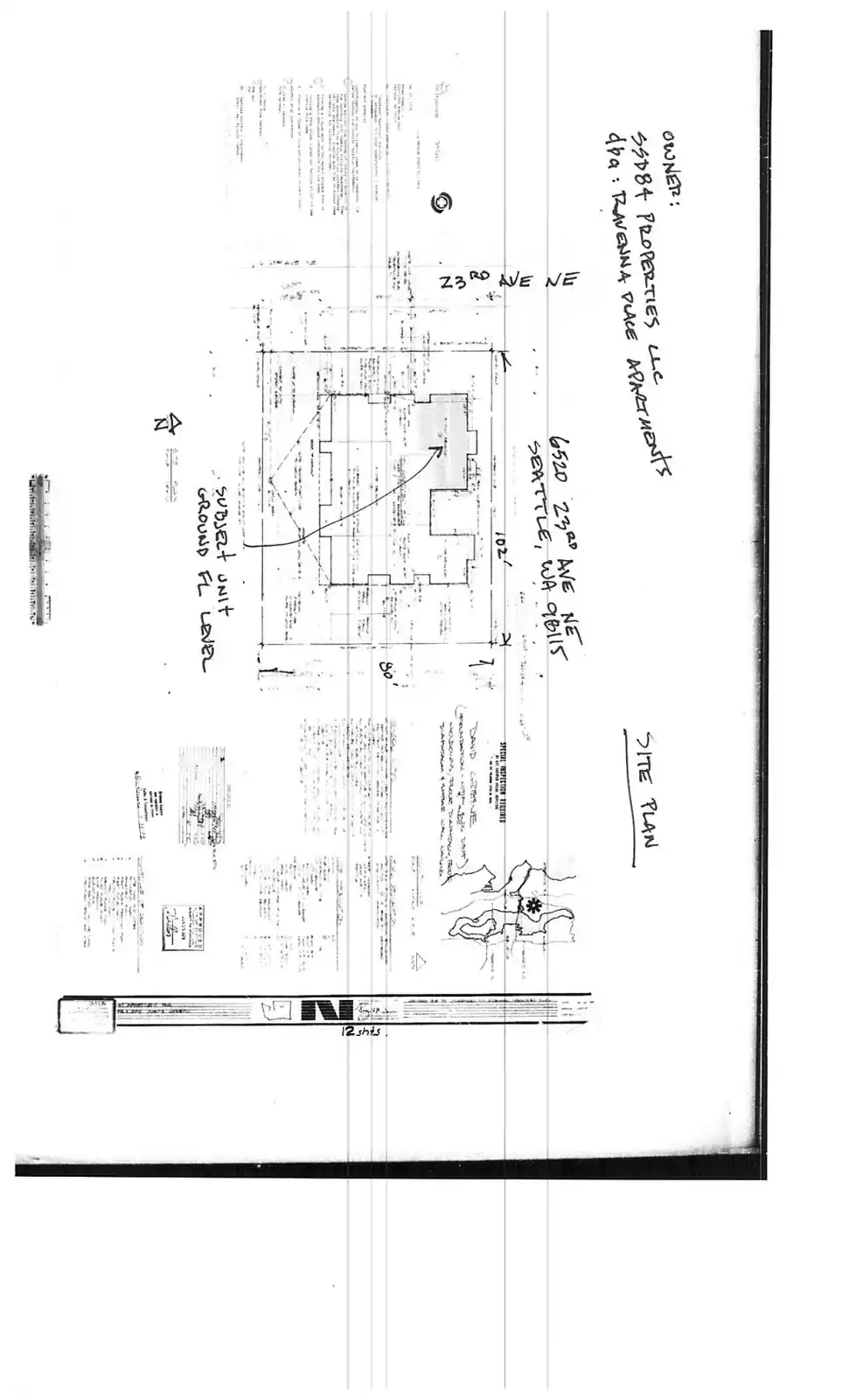 Site plan for 6520 23rd Ave NE
