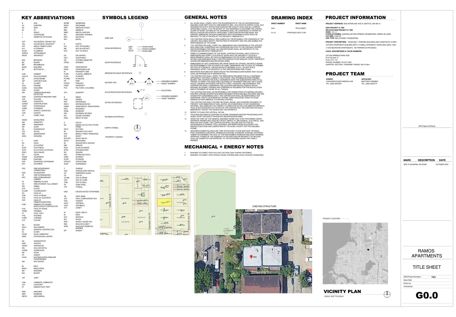 Site plan for 9542 Interlake Ave N