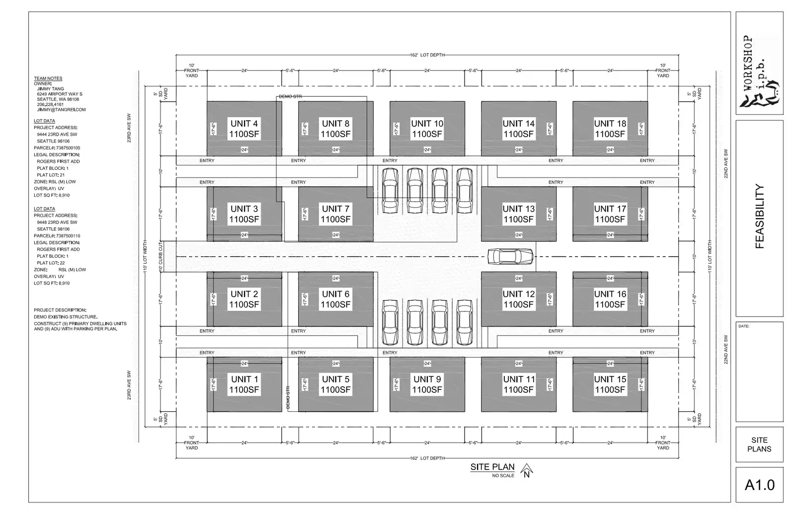 Site plan for 9444 23rd Ave SW