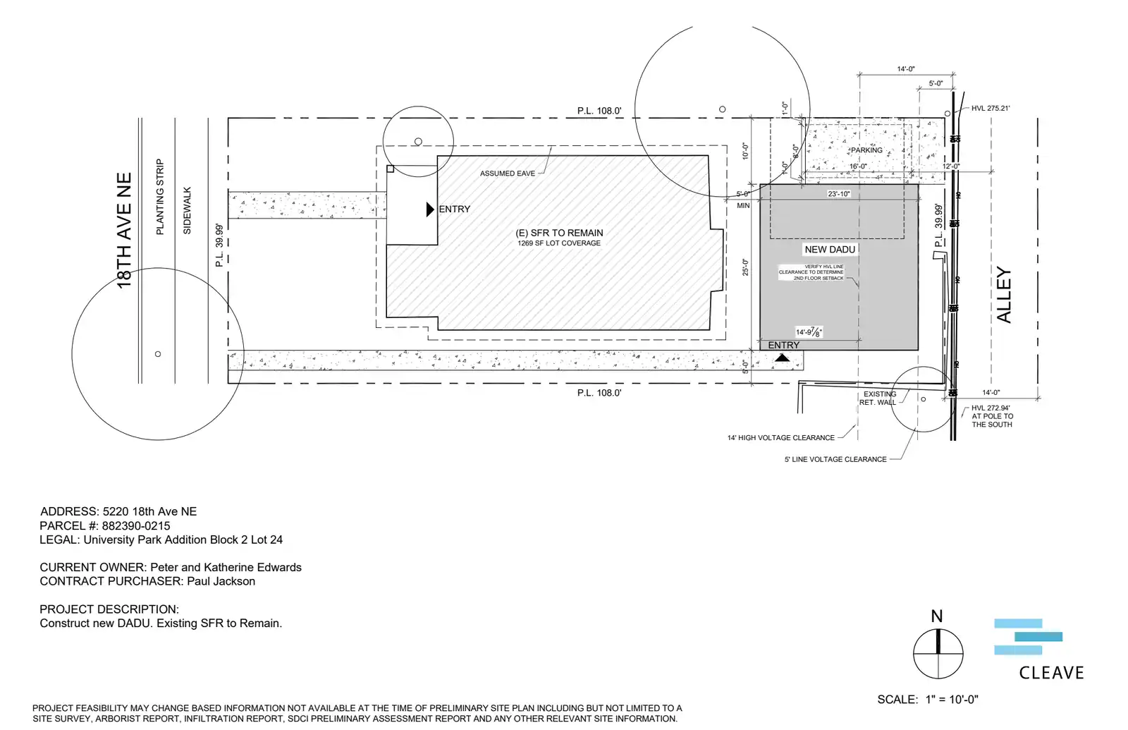 Site plan for 5220 18th Ave NE