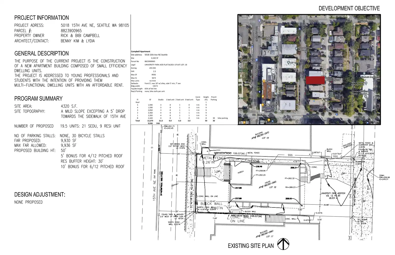 Site plan for 5018 15th Ave NE