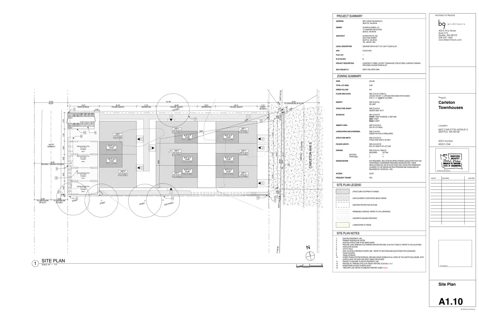Site plan for 6605 A Carleton Ave S