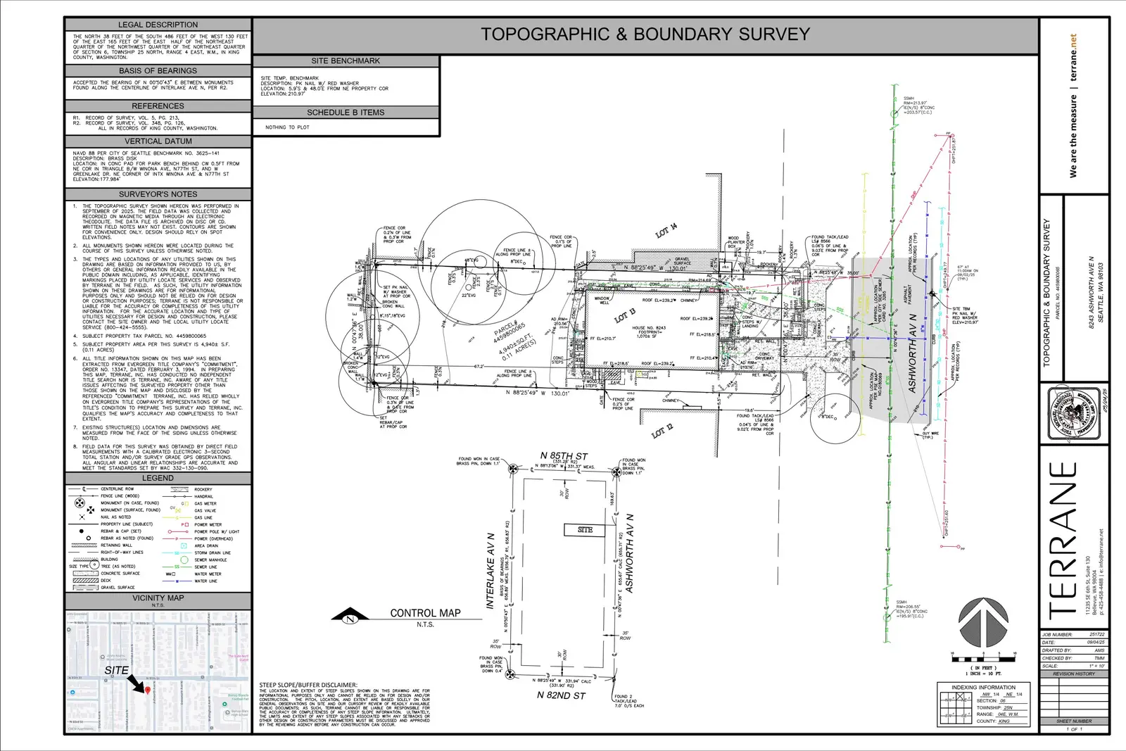 Site plan for 8245 Ashworth Ave N
