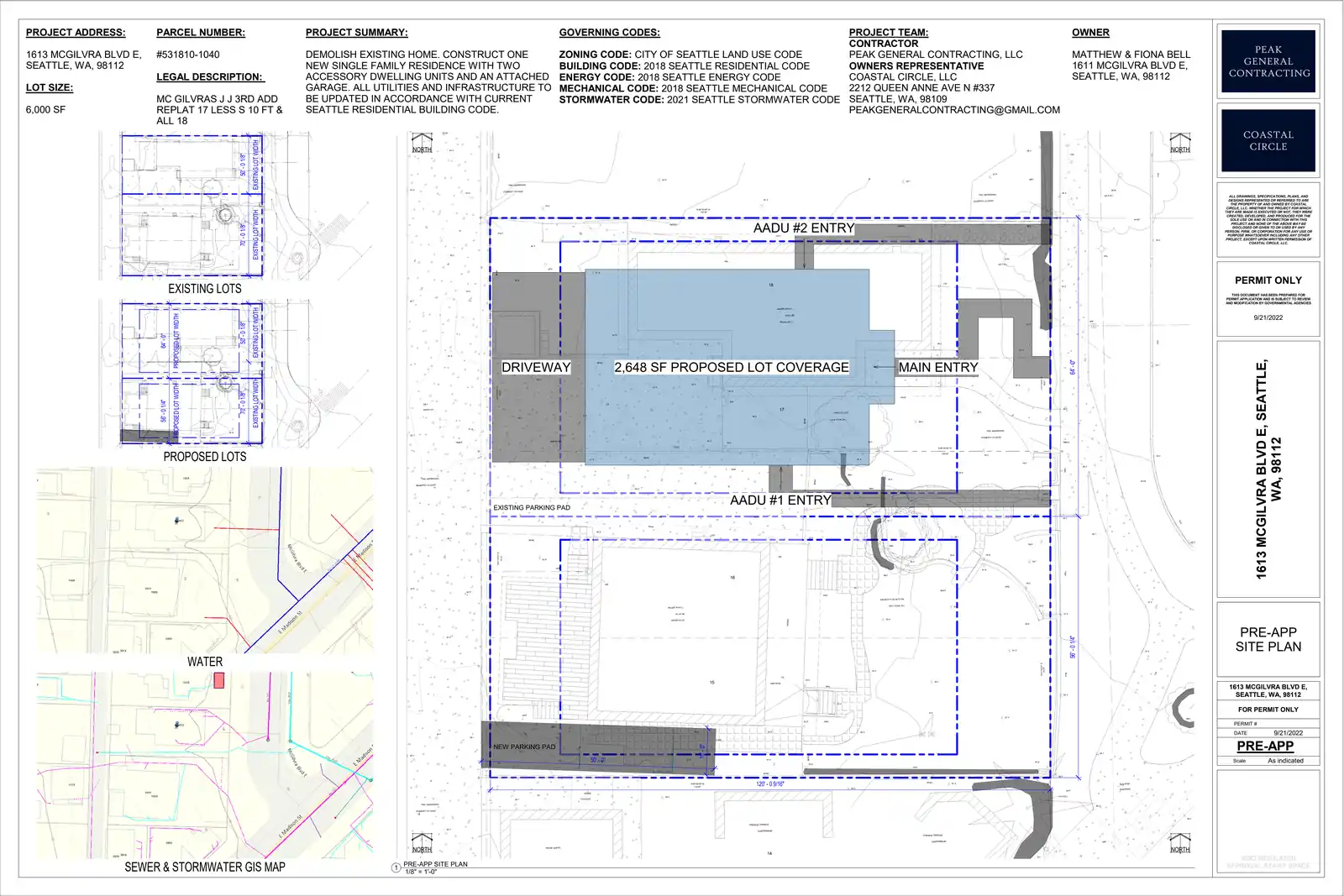 Site plan for 1613 Mcgilvra Blvd E