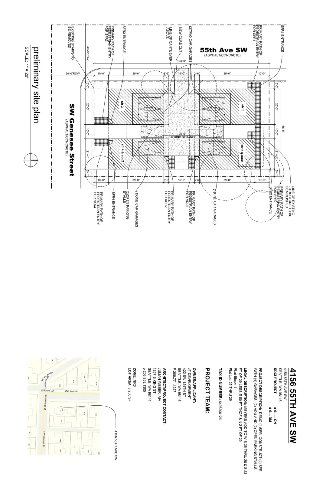 Site plan for 4156 55th Ave SW