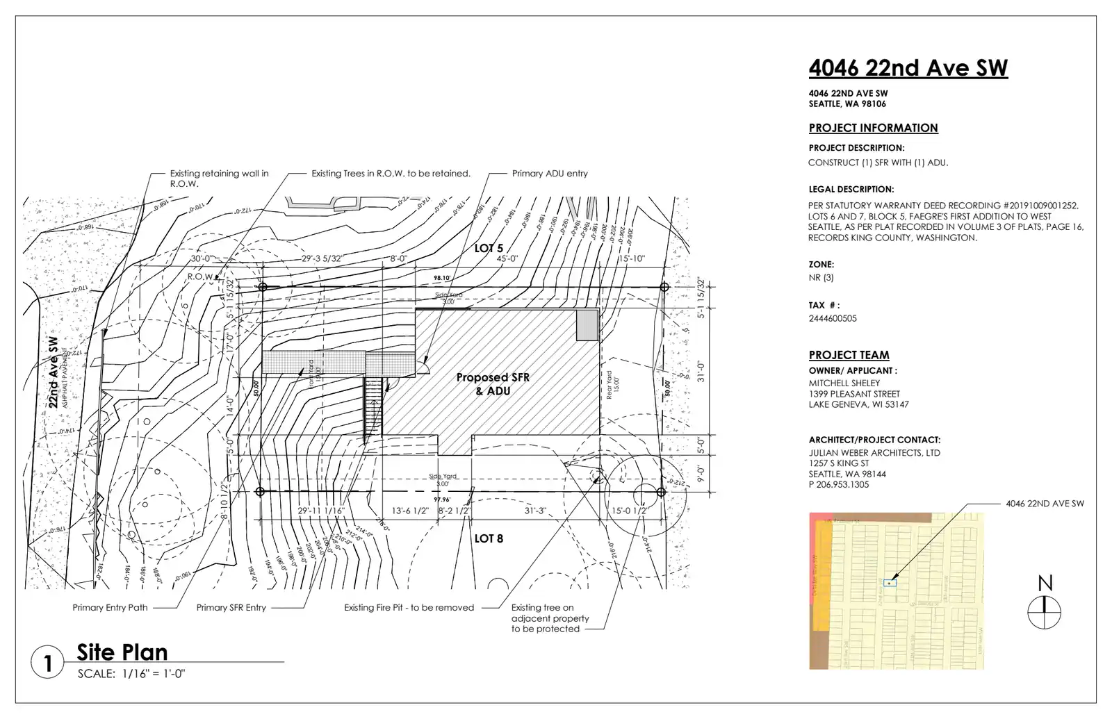 Site plan for 4046 22nd Ave SW