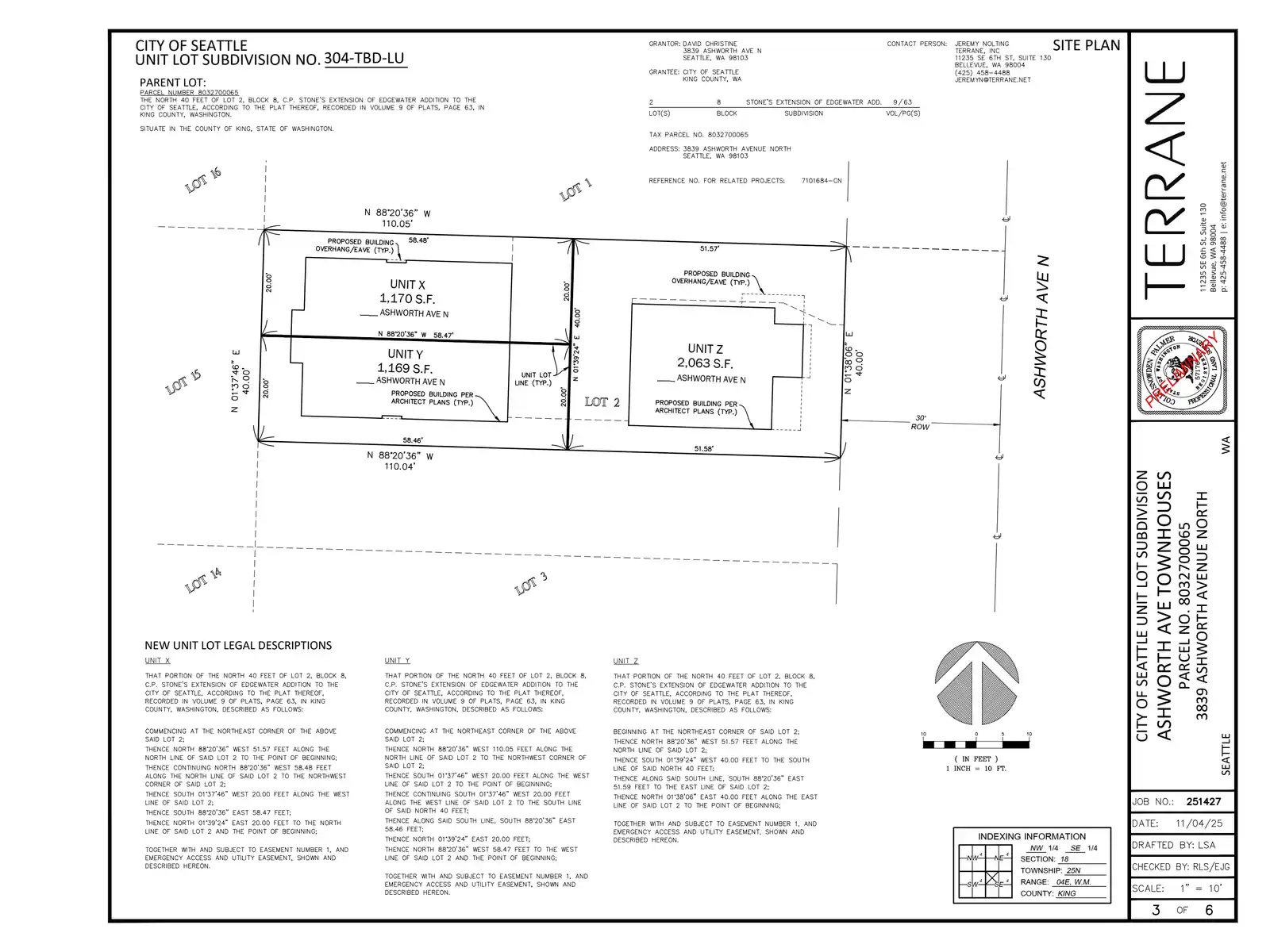Site plan for 3839 Ashworth Ave N