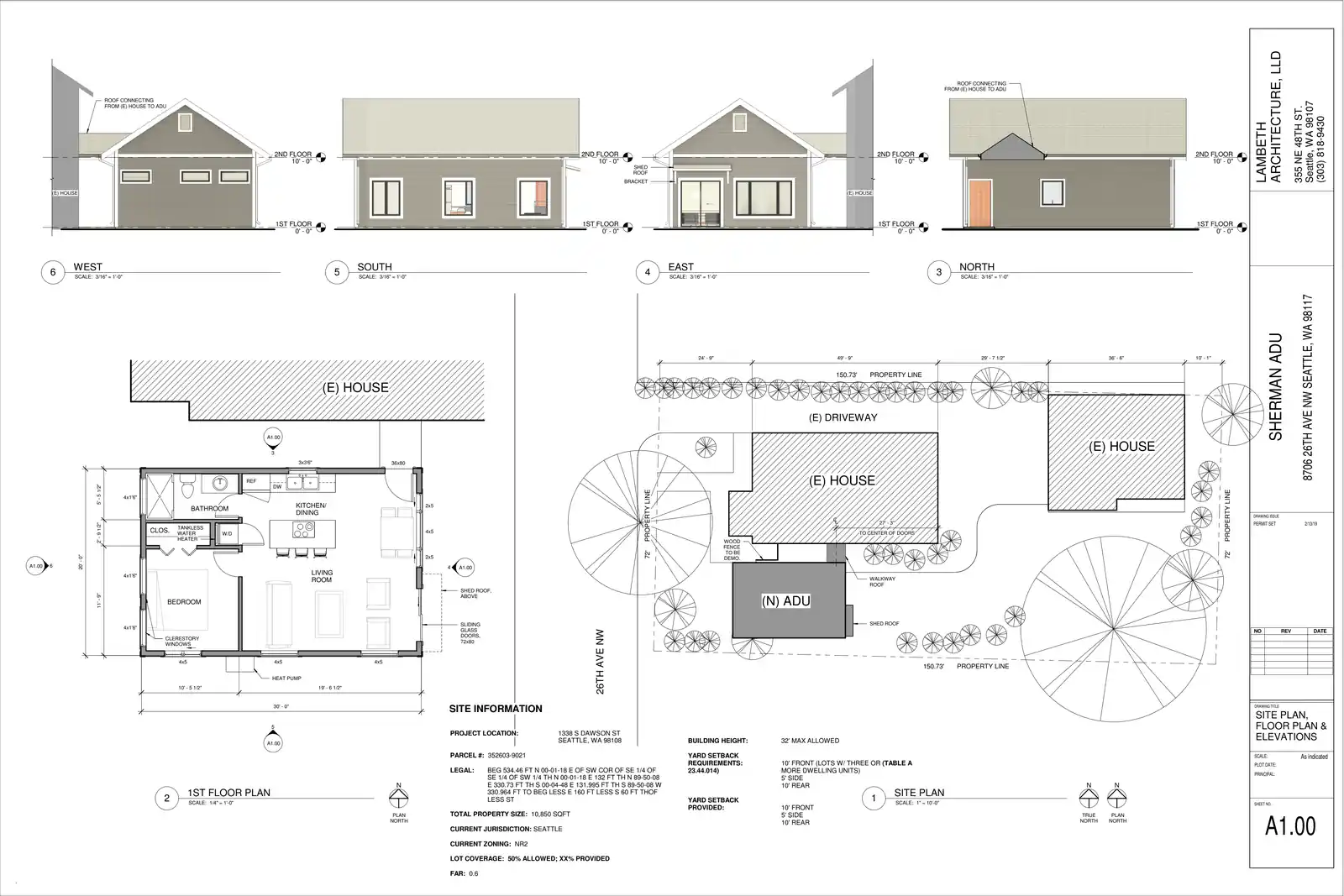 Site plan for 8704 26th Ave NW