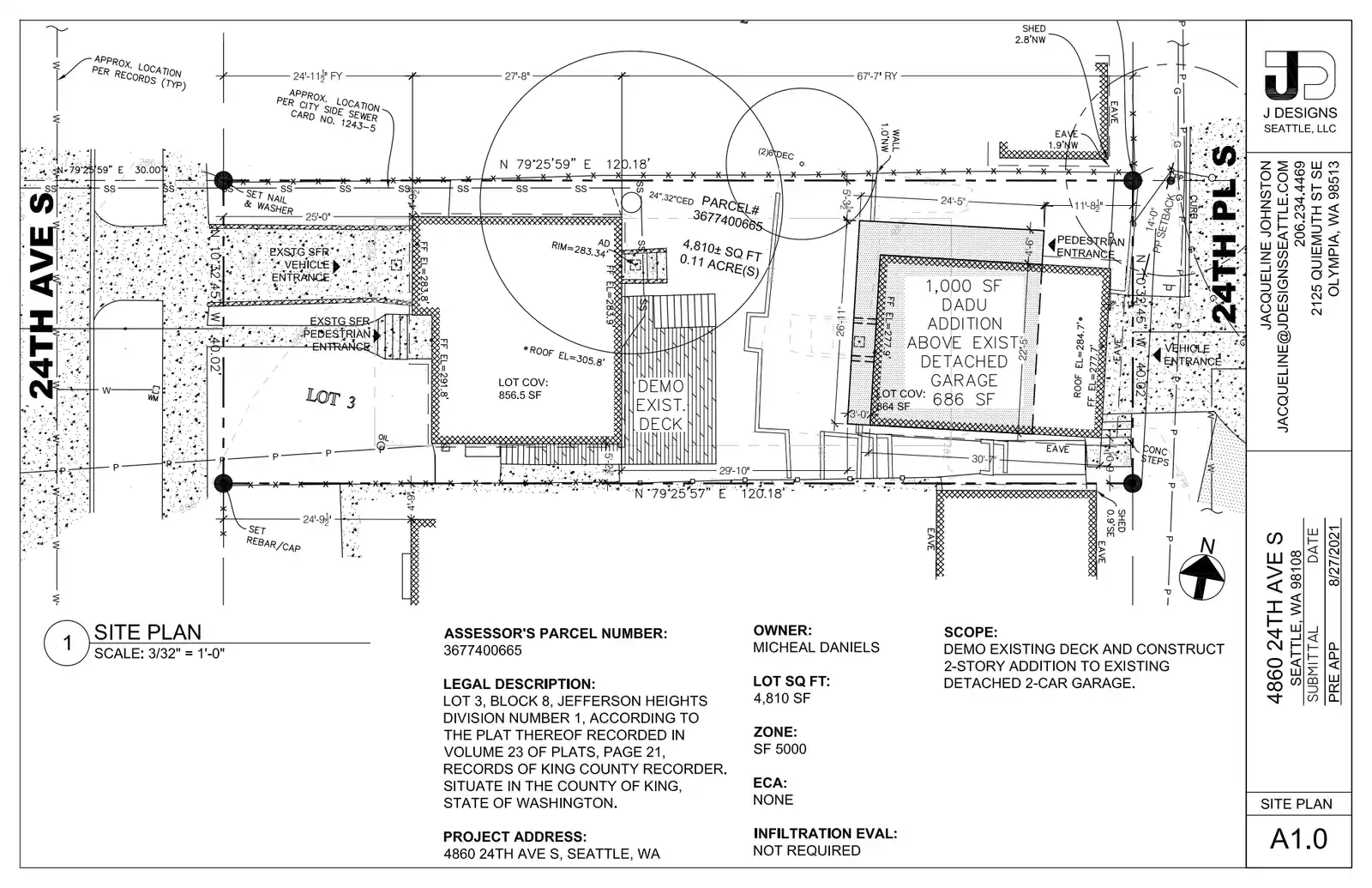 Site plan for 4863 24th Pl S