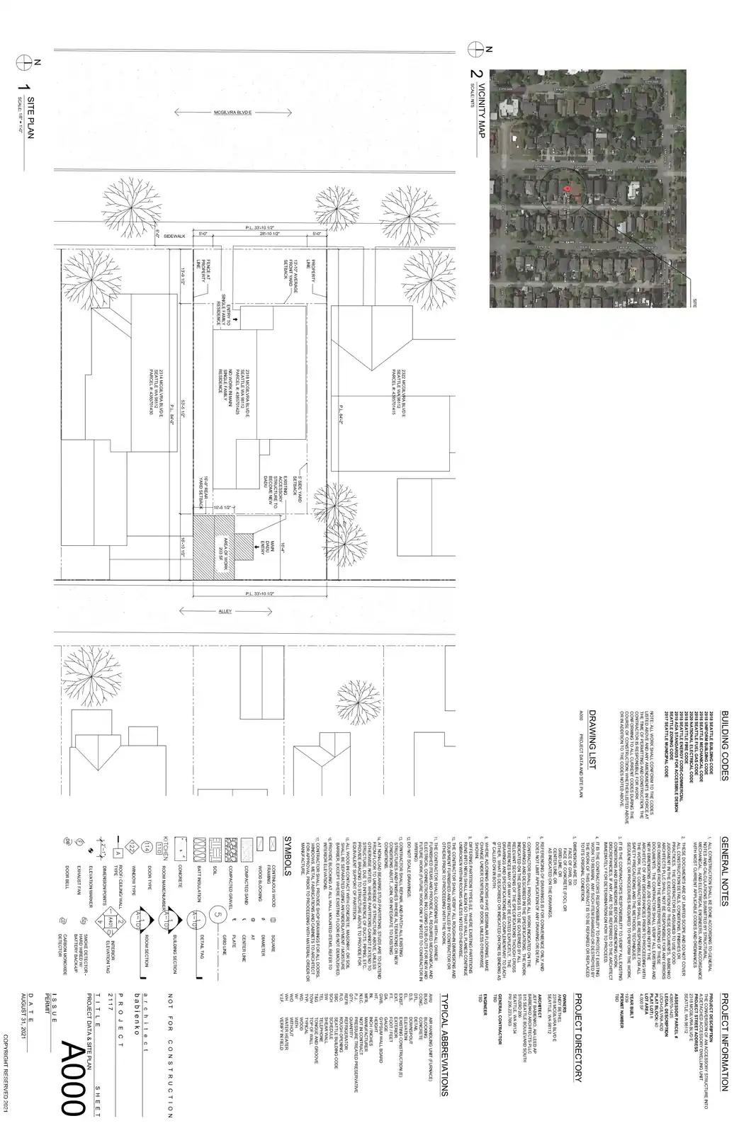 Site plan for 2318 Mcgilvra Blvd E