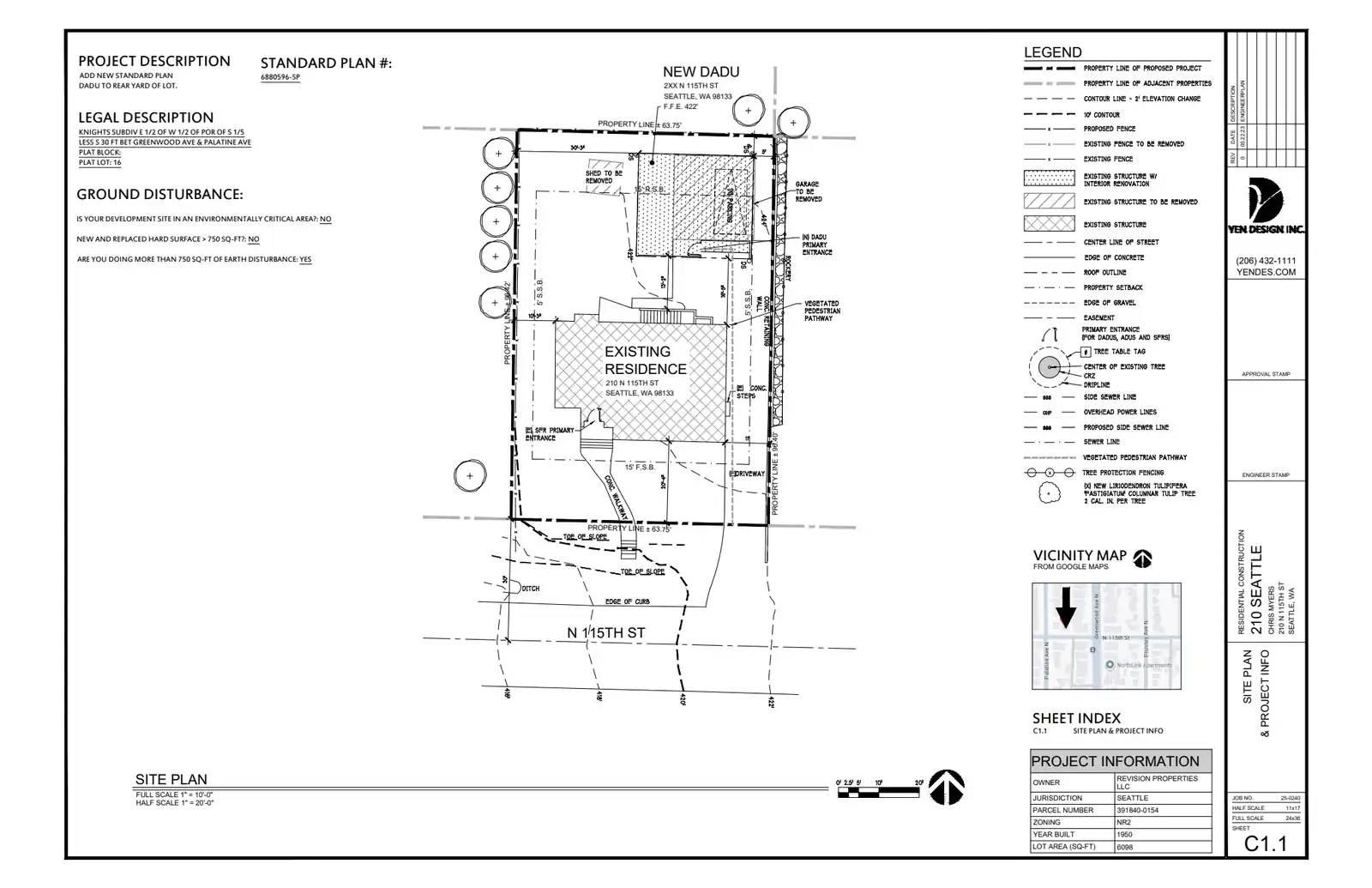 Site plan for 212 N 115th St