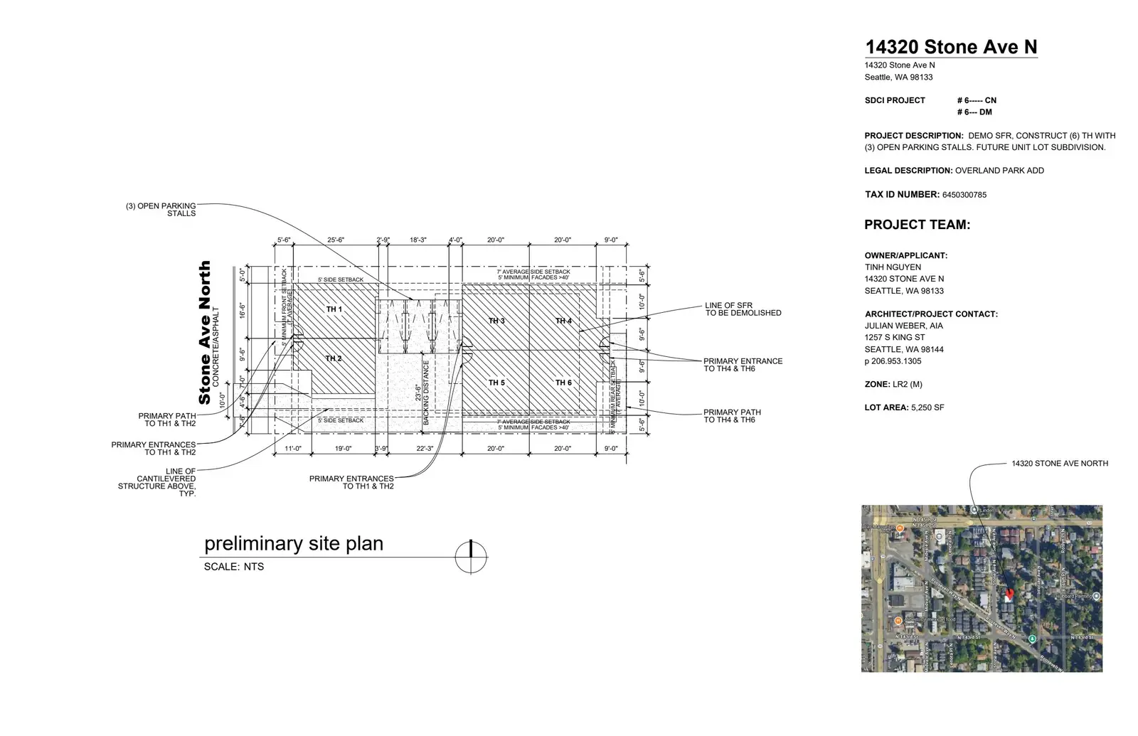 Site plan for 14320 Stone Ave N