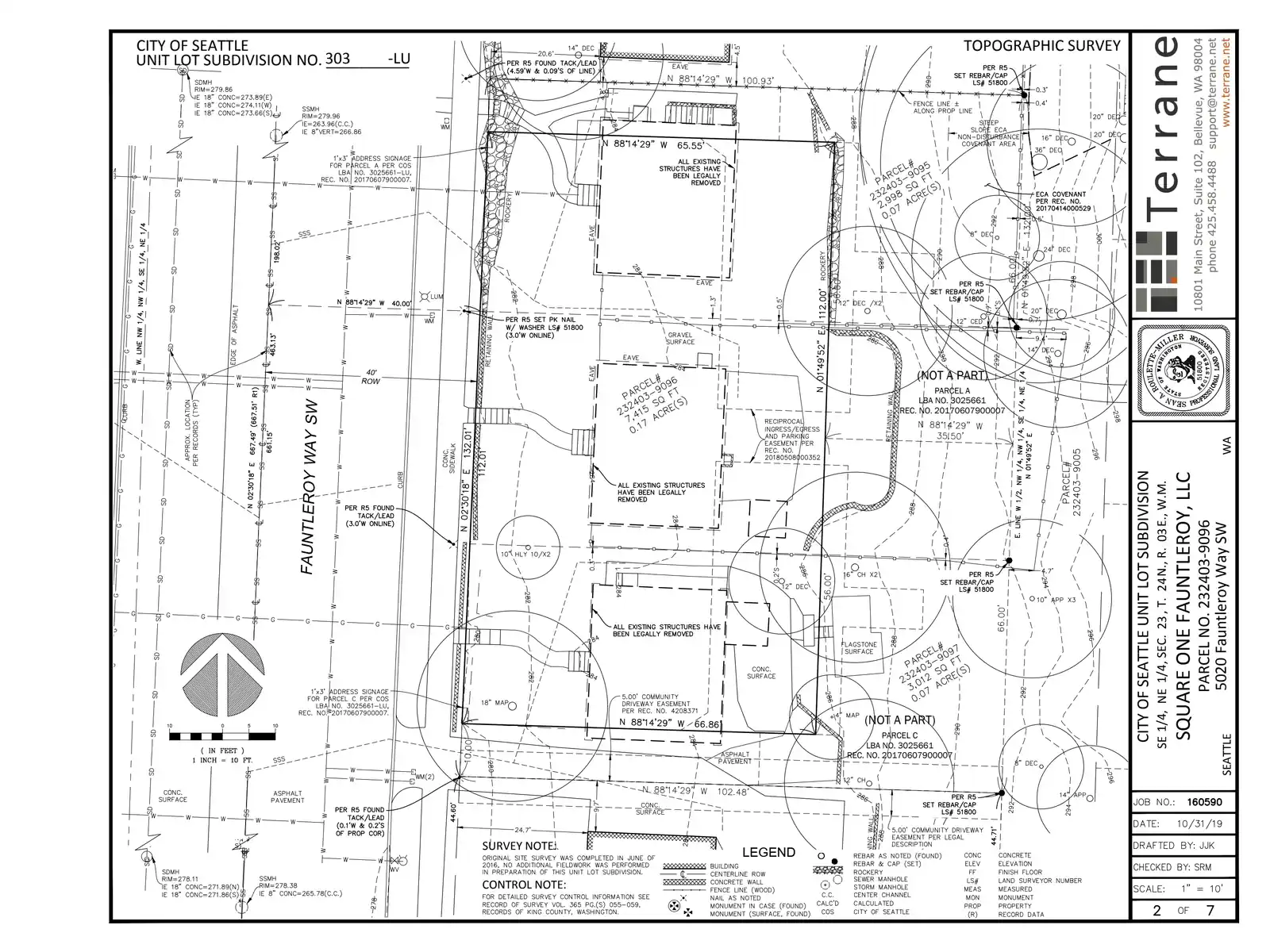 Site plan for 5020 Fauntleroy Way SW