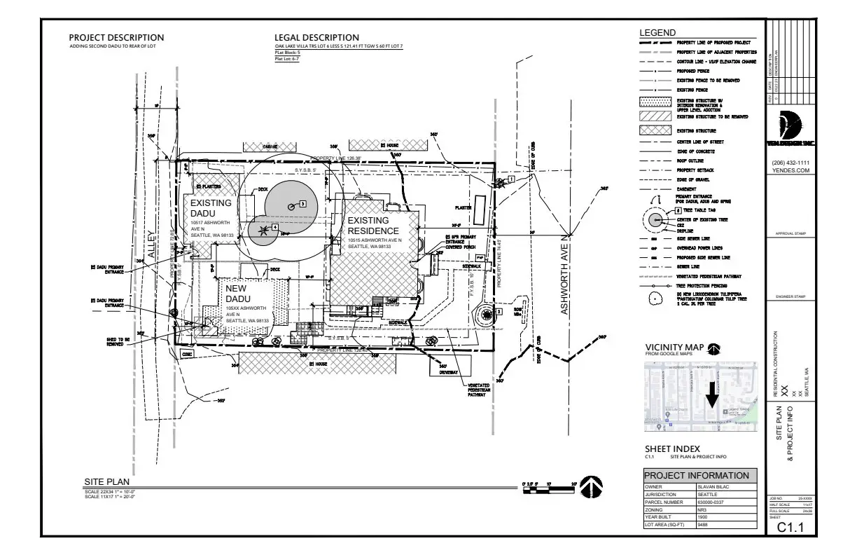 Site plan for 5636 2nd Ave NW