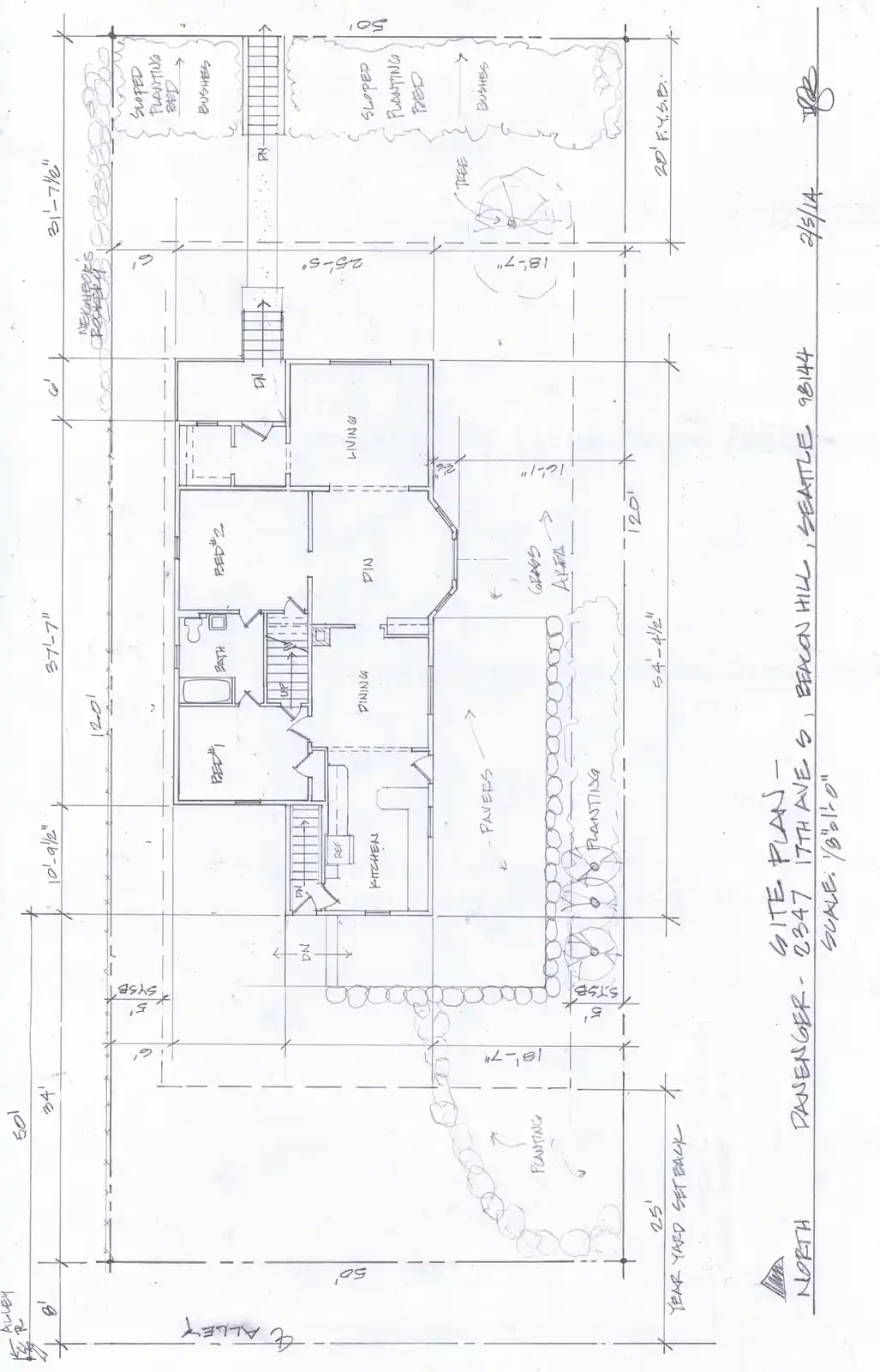 Site plan for 2347 17th Ave S