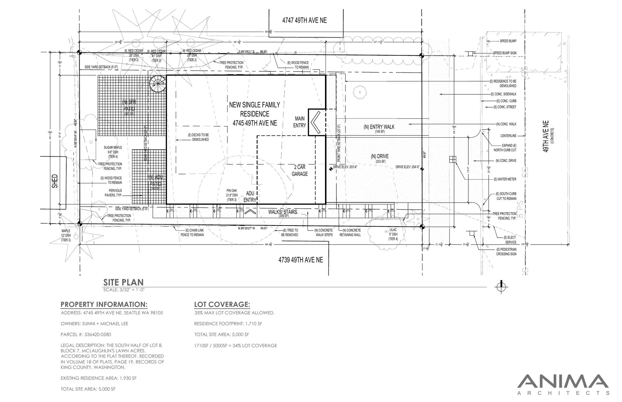 Site plan for 4745 49th Ave NE