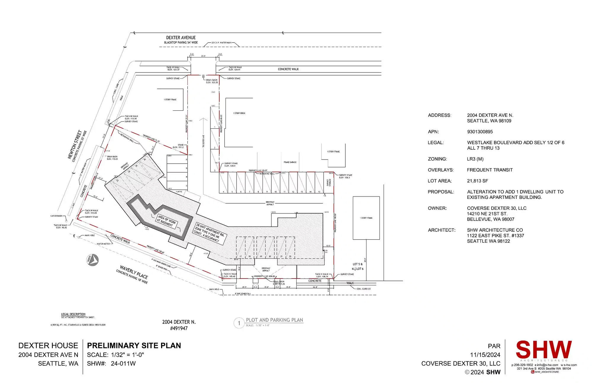 Site plan for 2004 Dexter Ave N