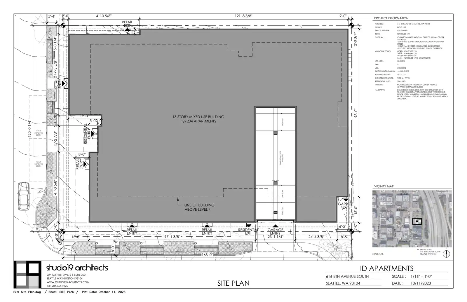 Site plan for 616 8th Ave S