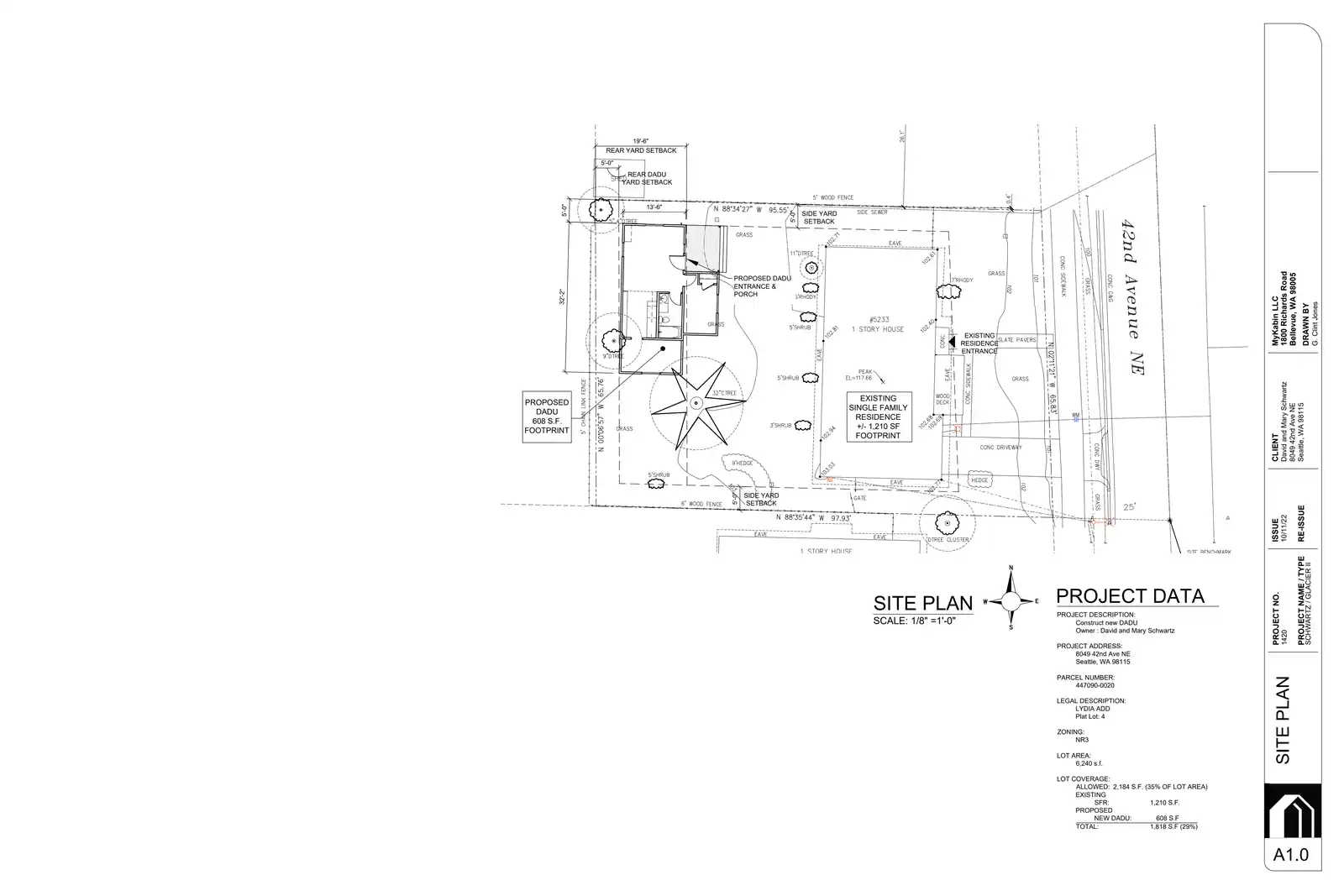 Site plan for 8049 42nd Ave NE