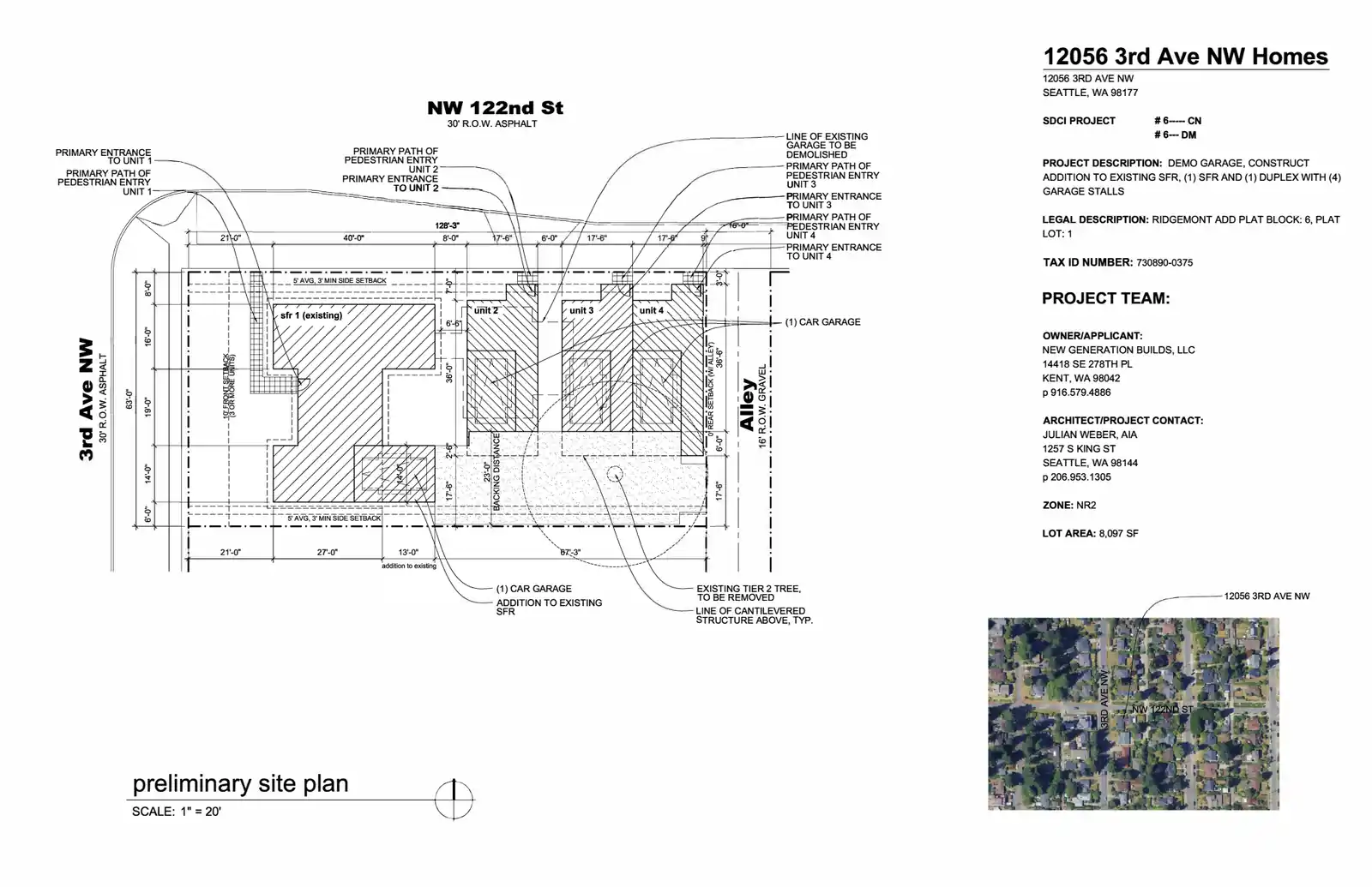 Site plan for 12056 3rd Ave NW