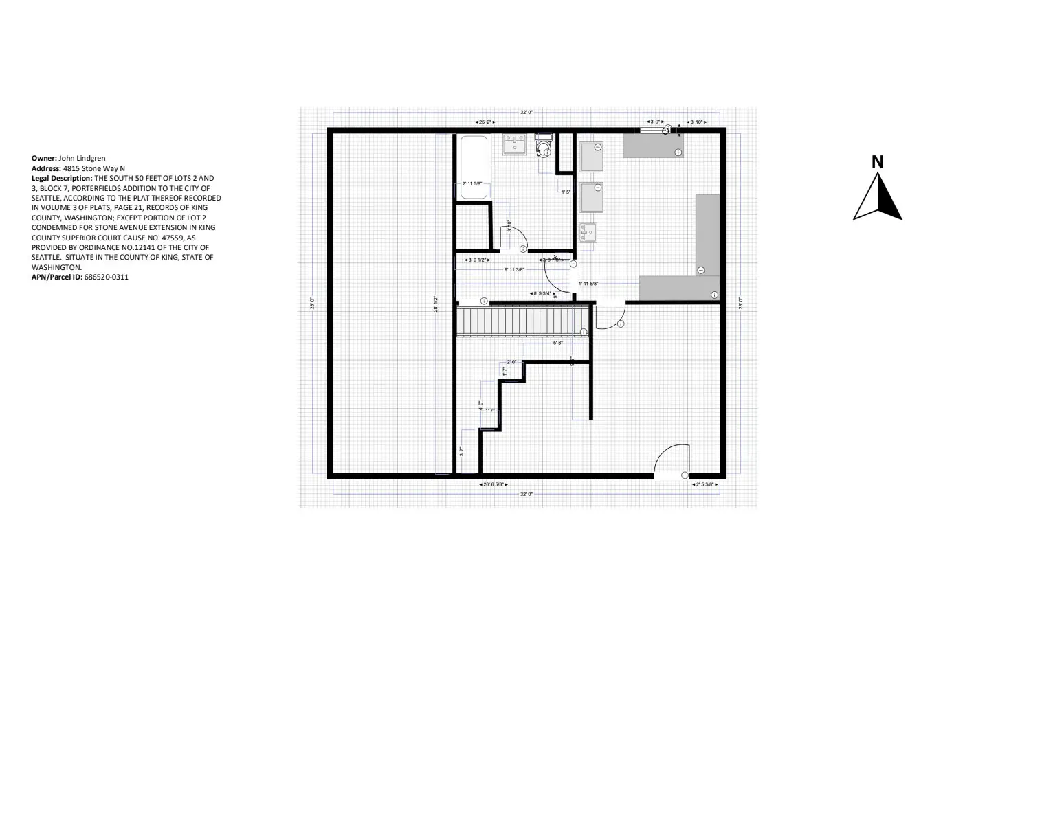 Site plan for 4815 Stone Way N