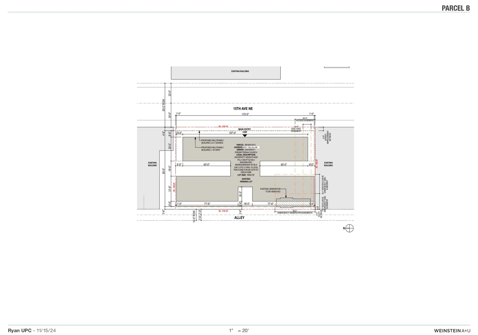 Site plan for 4551 15th Ave NE