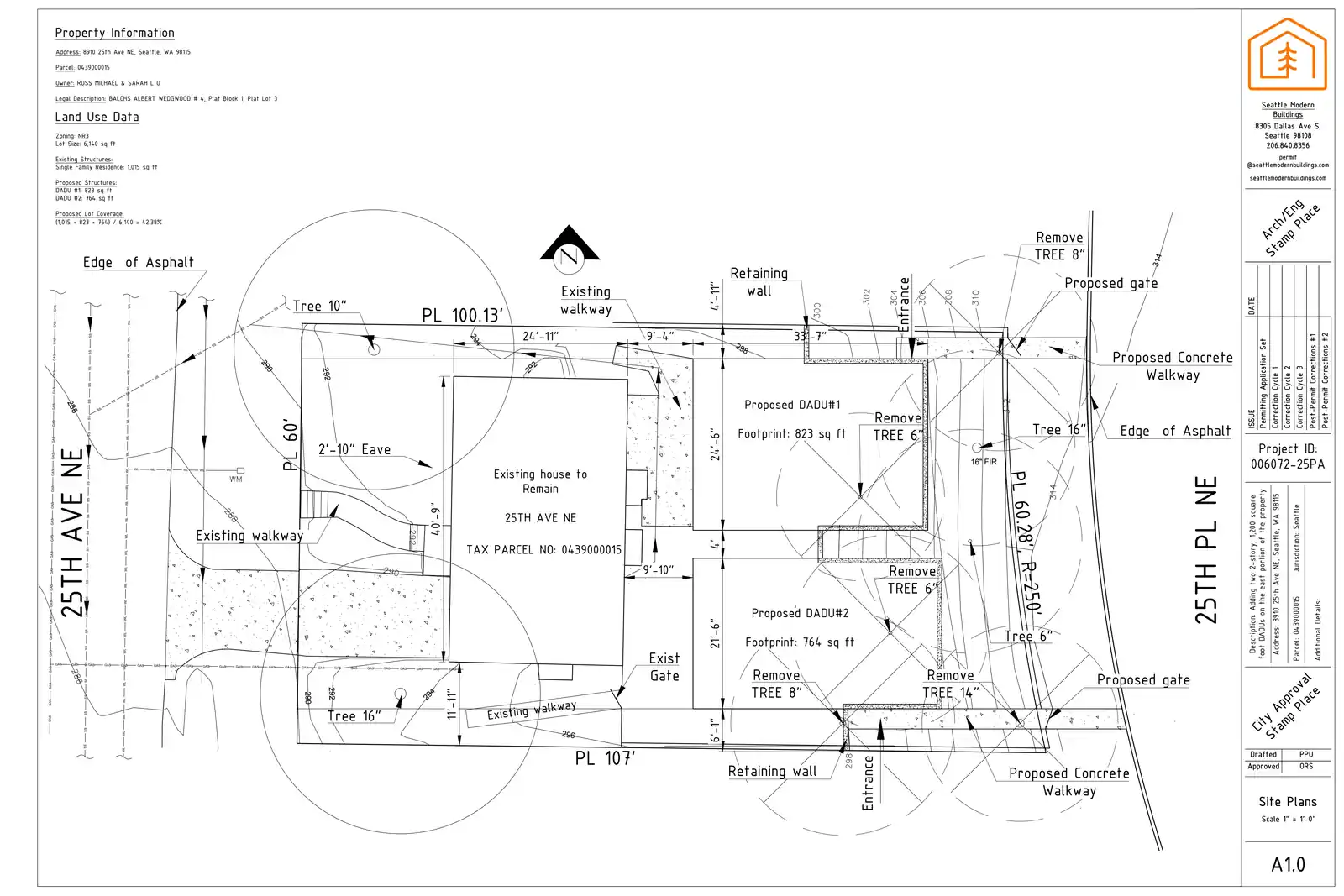 Site plan for 8910 25th Ave NE