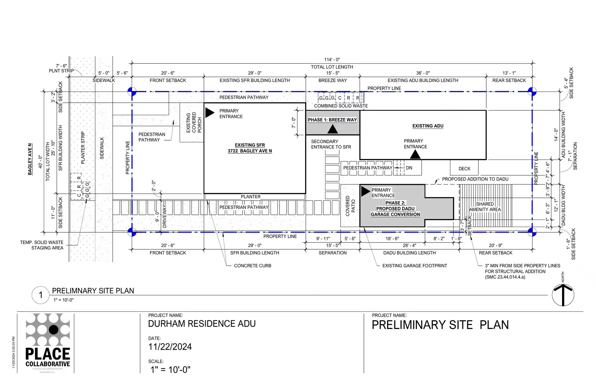 Site plan for 3720 Bagley Ave N