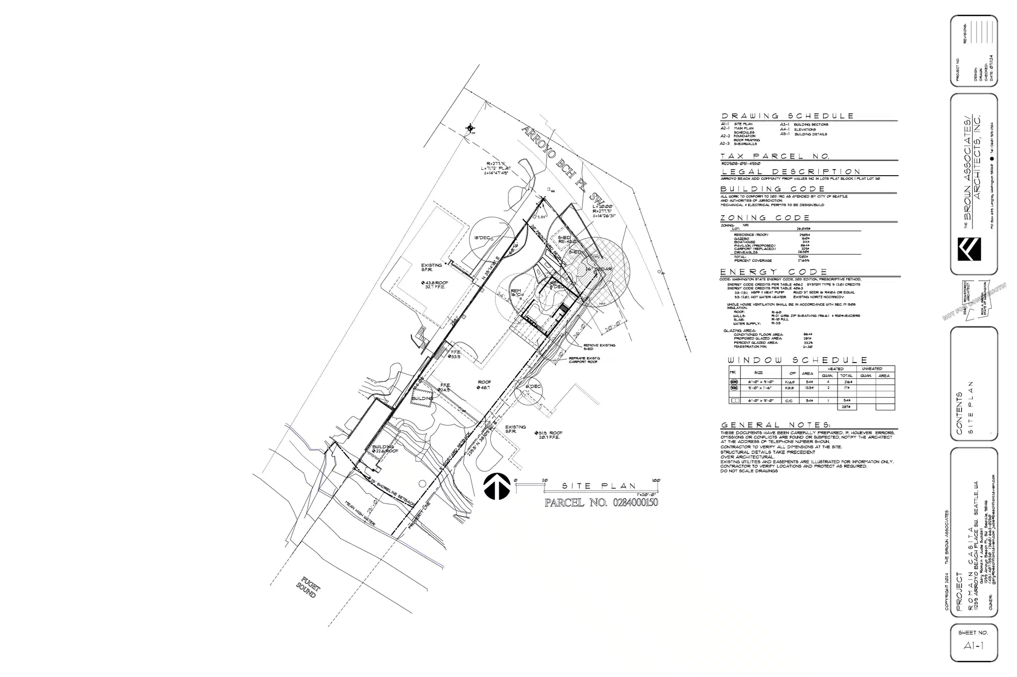 Site plan for 11259 Arroyo Beach Pl SW