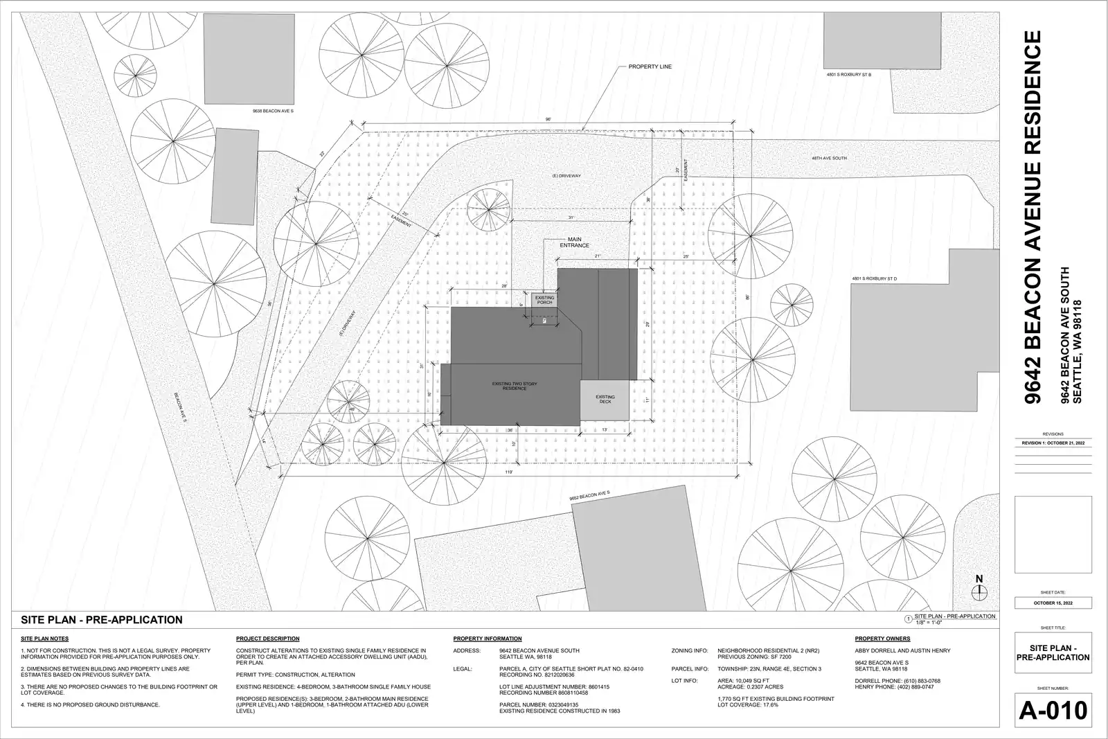 Site plan for 9642 Beacon Ave S