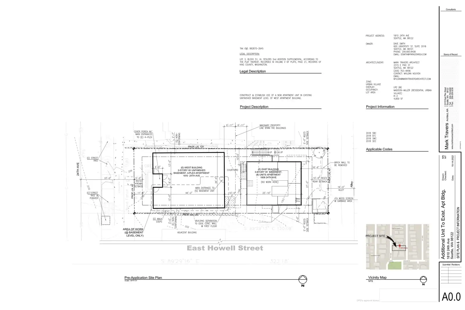 Site plan for 1810 24th Ave