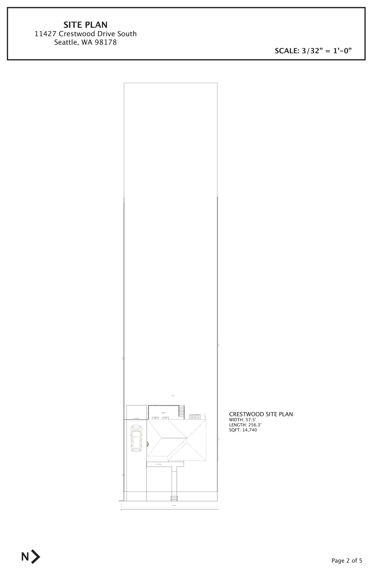 Site plan for 11427 Crestwood Dr S