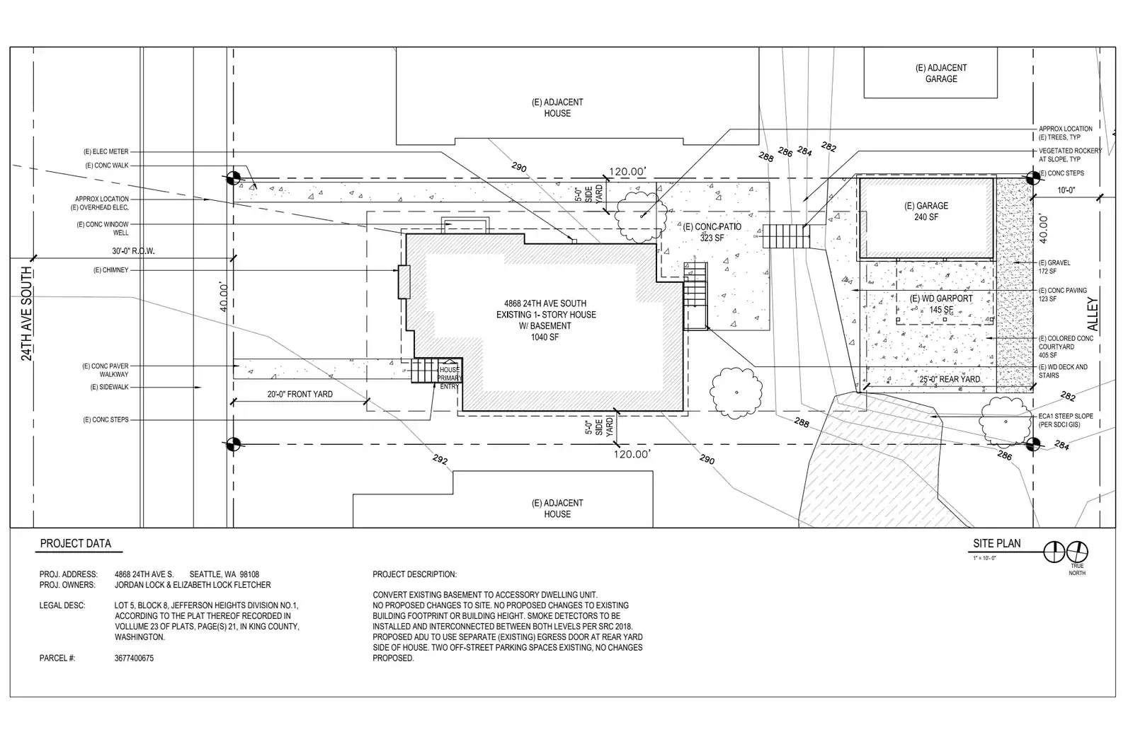 Site plan for 4868 24th Ave S