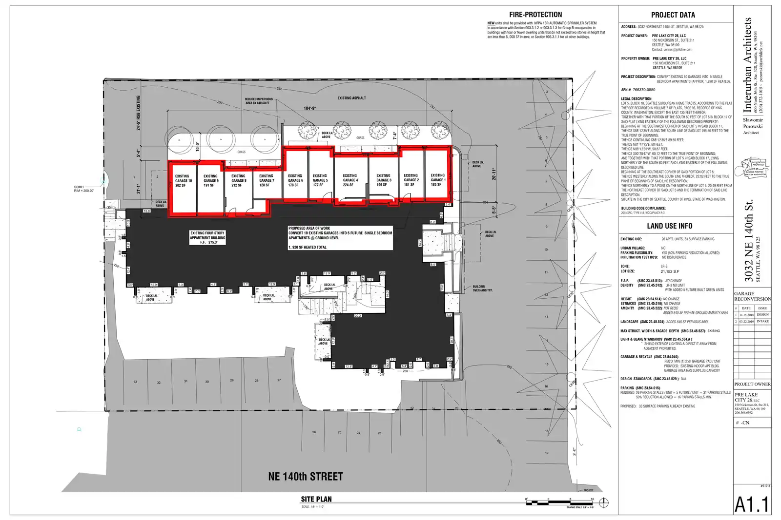 Site plan for 3032 NE 140th St