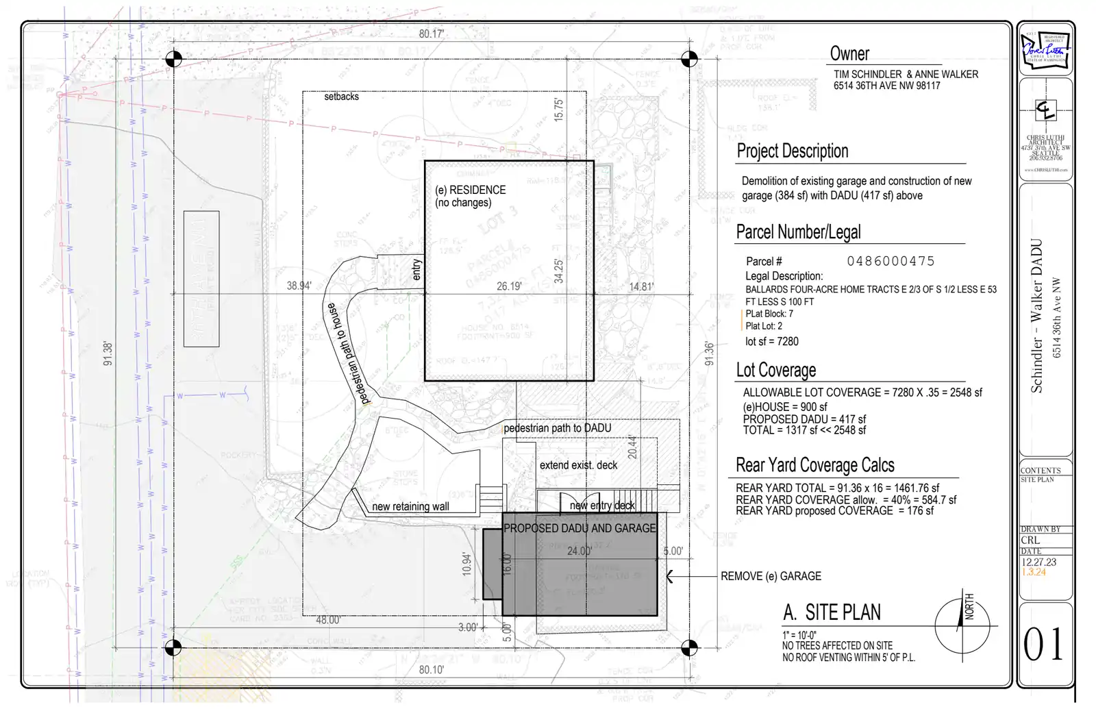 Site plan for 6514 36th Ave NW