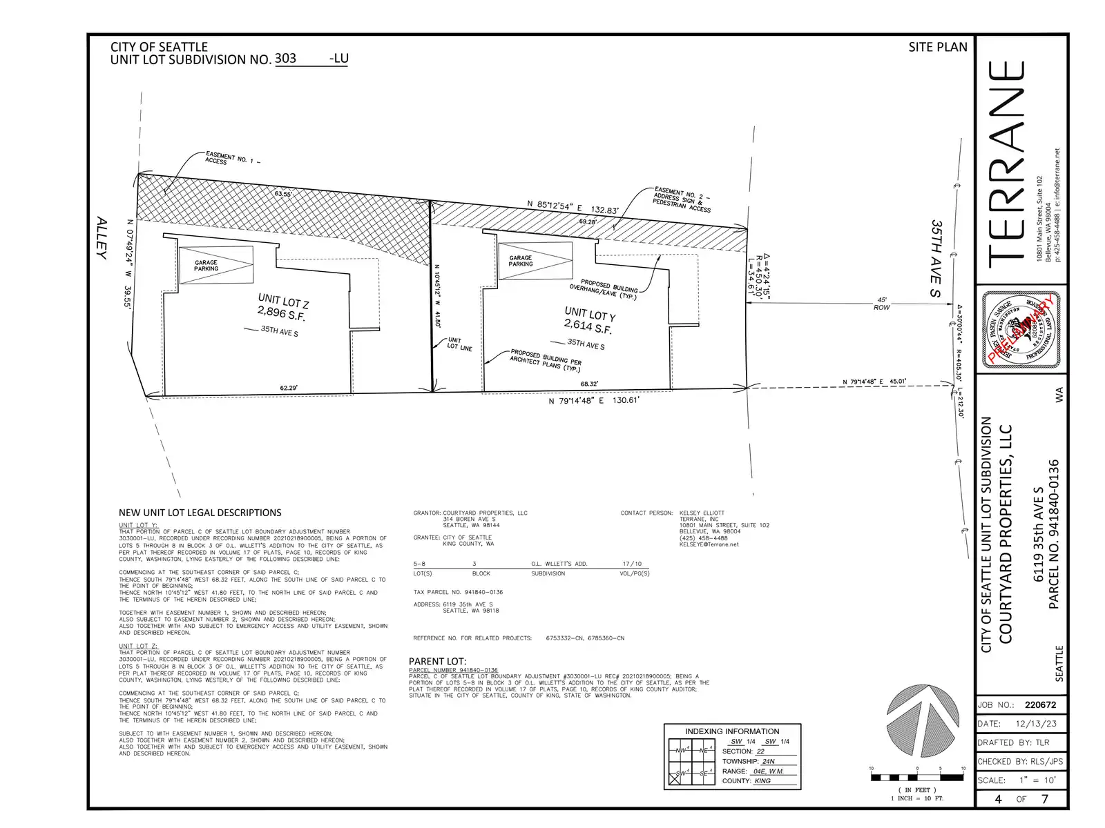 Site plan for 6119 35th Ave S