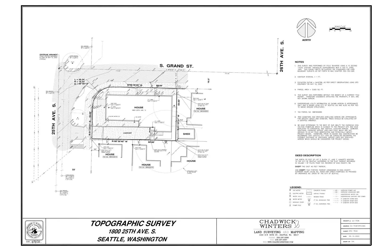 Site plan for 1800 25th Ave S
