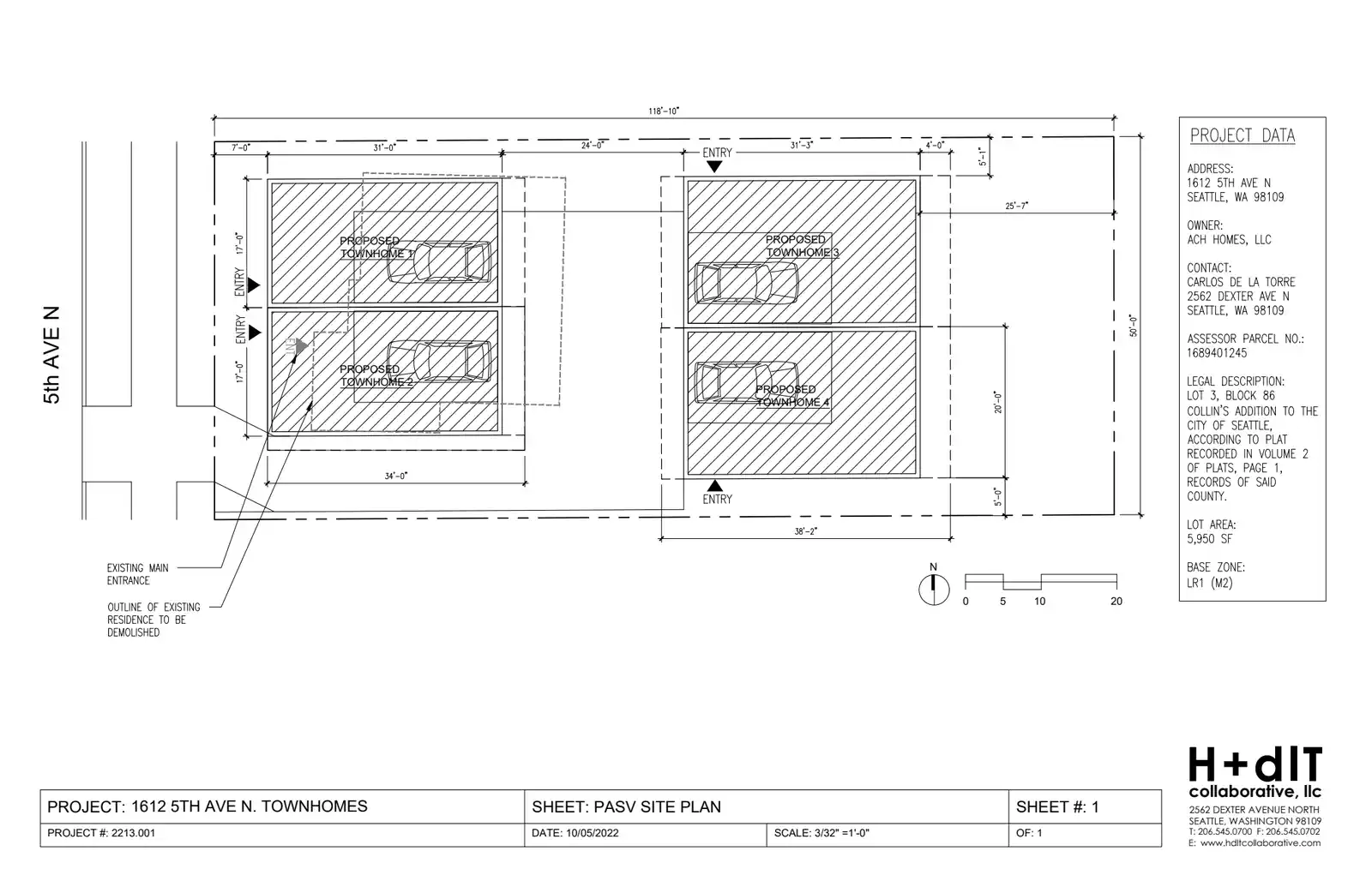 Site plan for 1612 5th Ave N