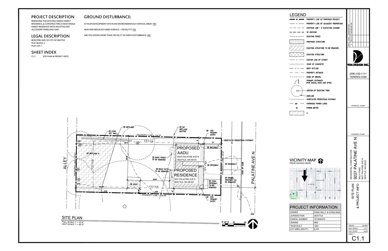 Site plan for 9227 Palatine Ave N